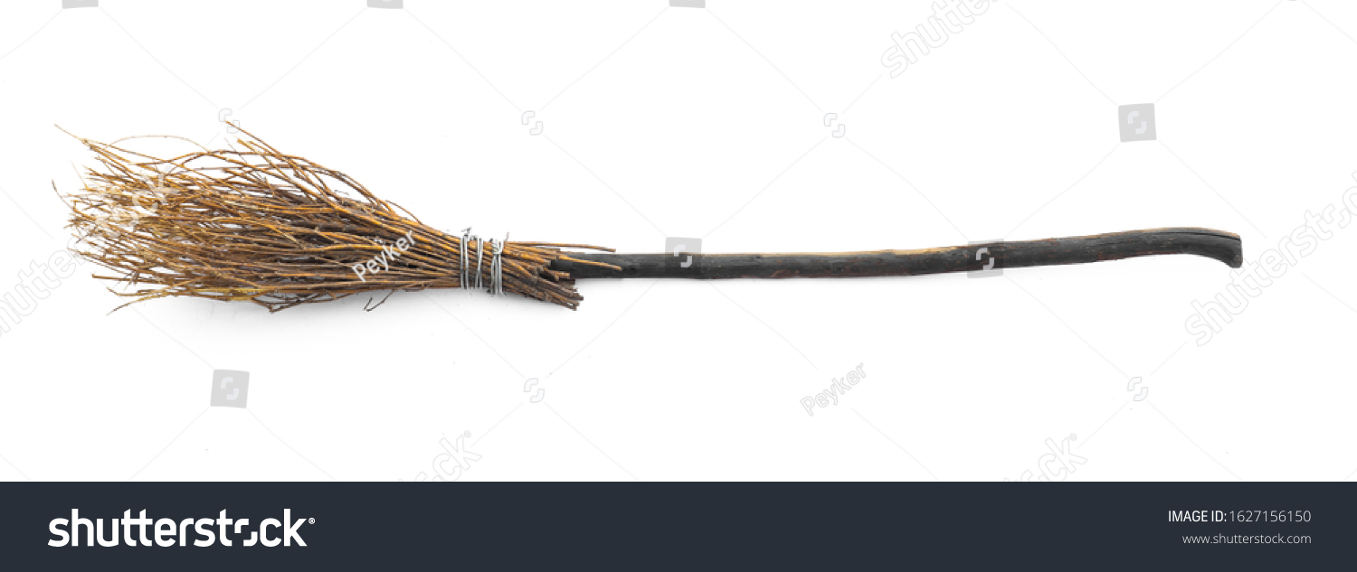 old witch's broom isolated on white background #1627156150