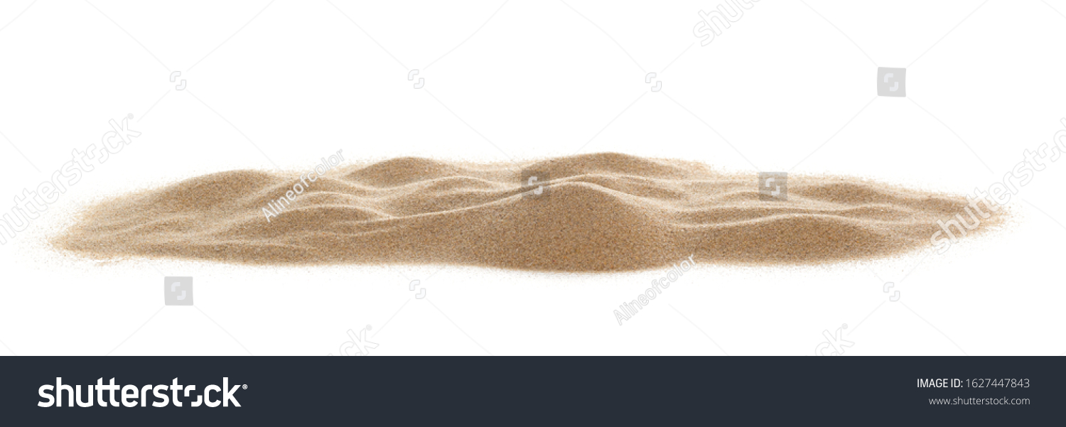 pile desert sand isolated on white background #1627447843