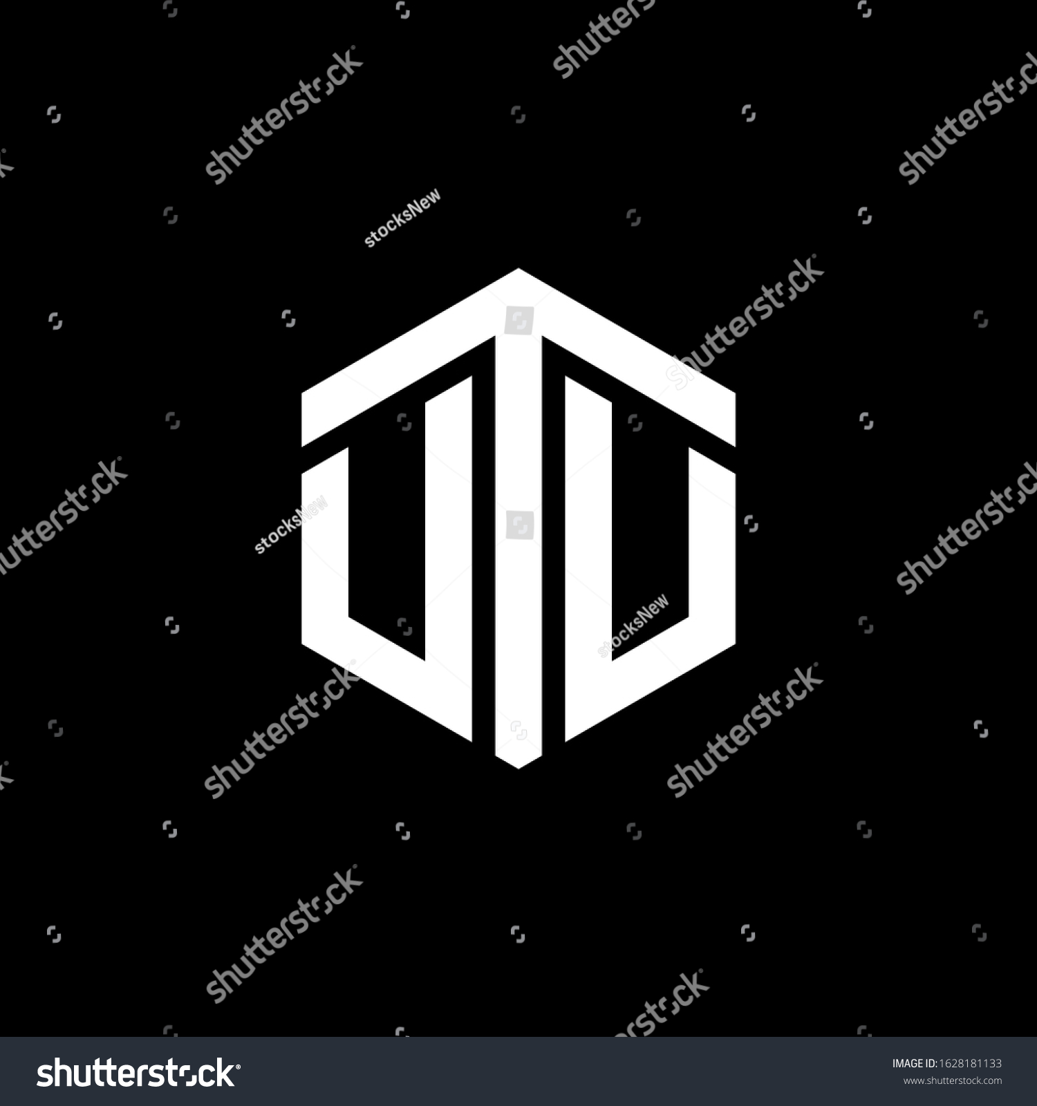 UTU Letter Logo Design polygon Monogram Icon - Royalty Free Stock ...