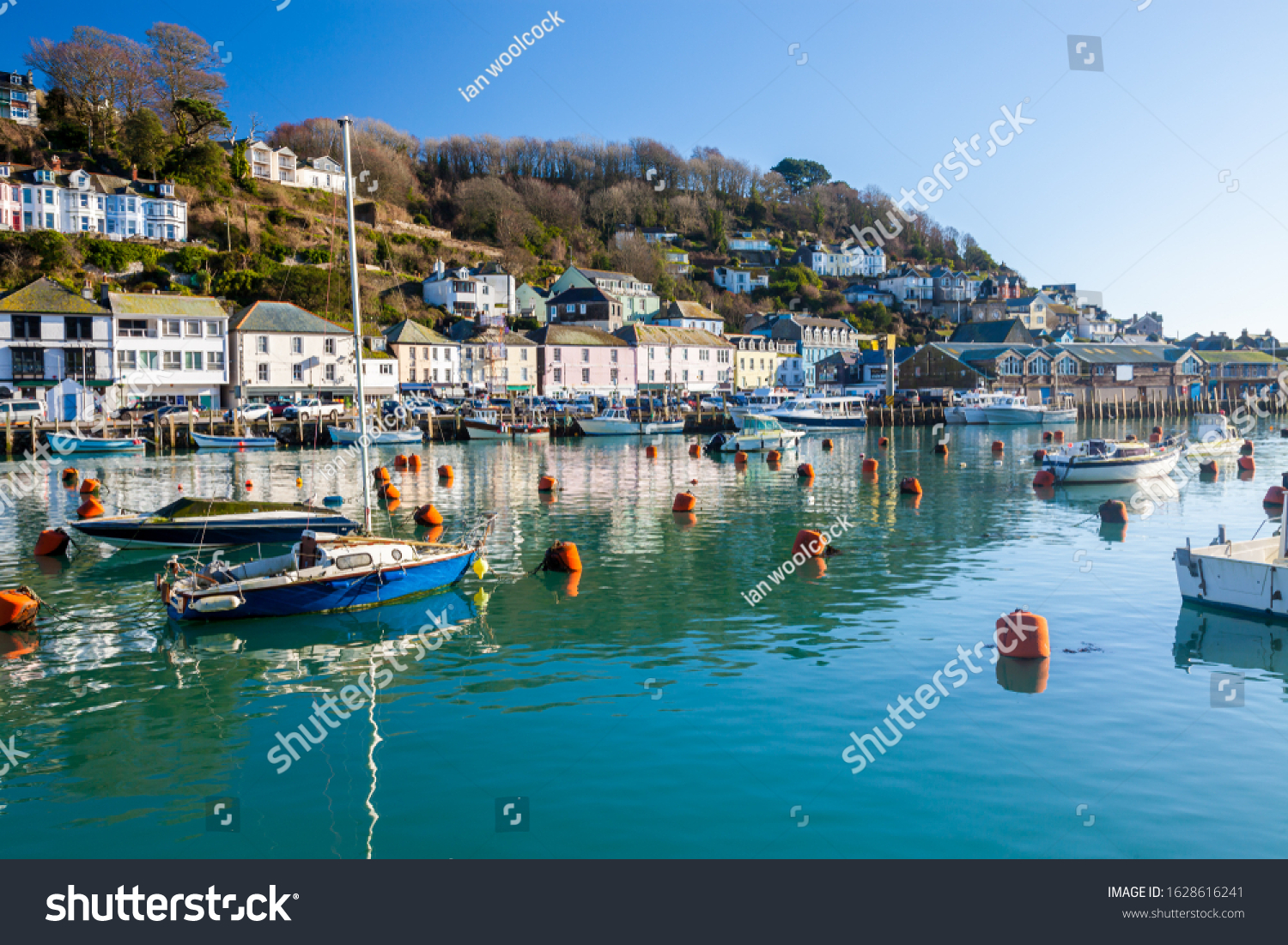 The  picturesque coastal town of Looe Cornwall England UK Europe #1628616241