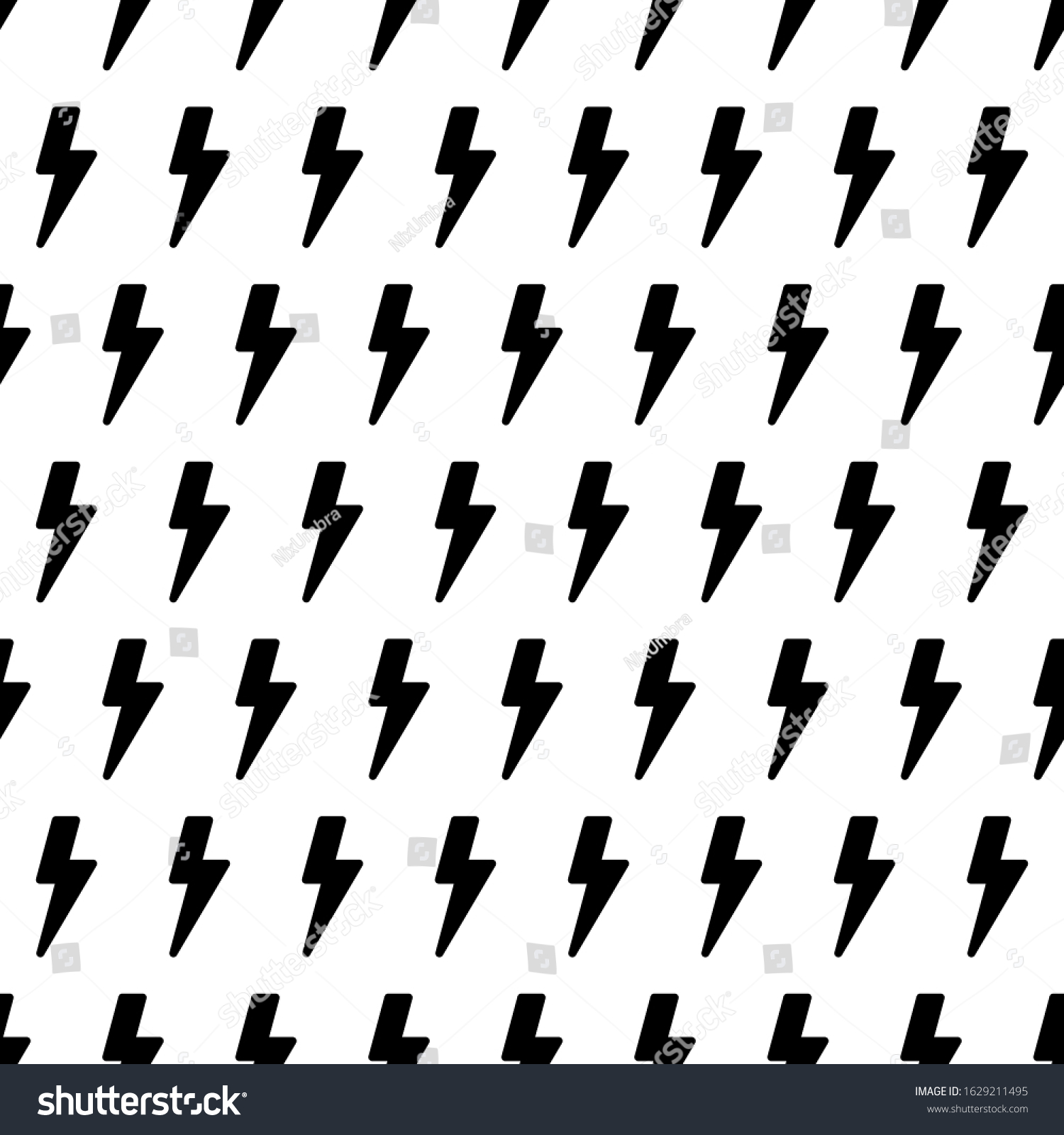 Flash lightning seamless pattern. Cartoon style - Royalty Free Stock ...