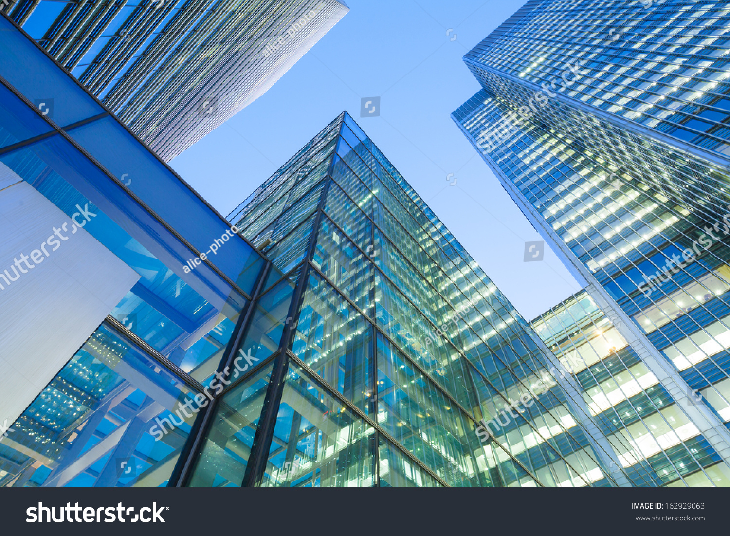 Windows of Skyscraper Business Office, Corporate building in London City, England, UK  #162929063