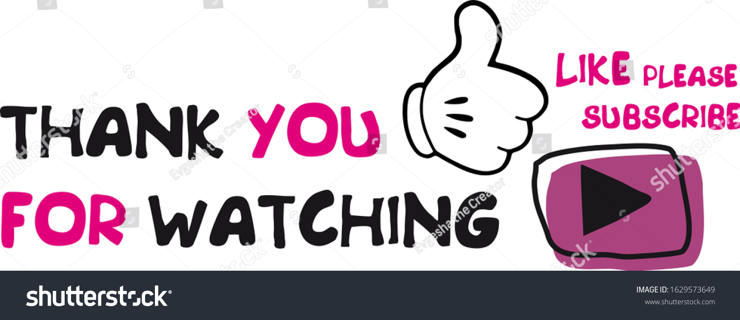 Thank You For Watching Please Like And Subscribe Royalty Free Stock Vector Avopix Com