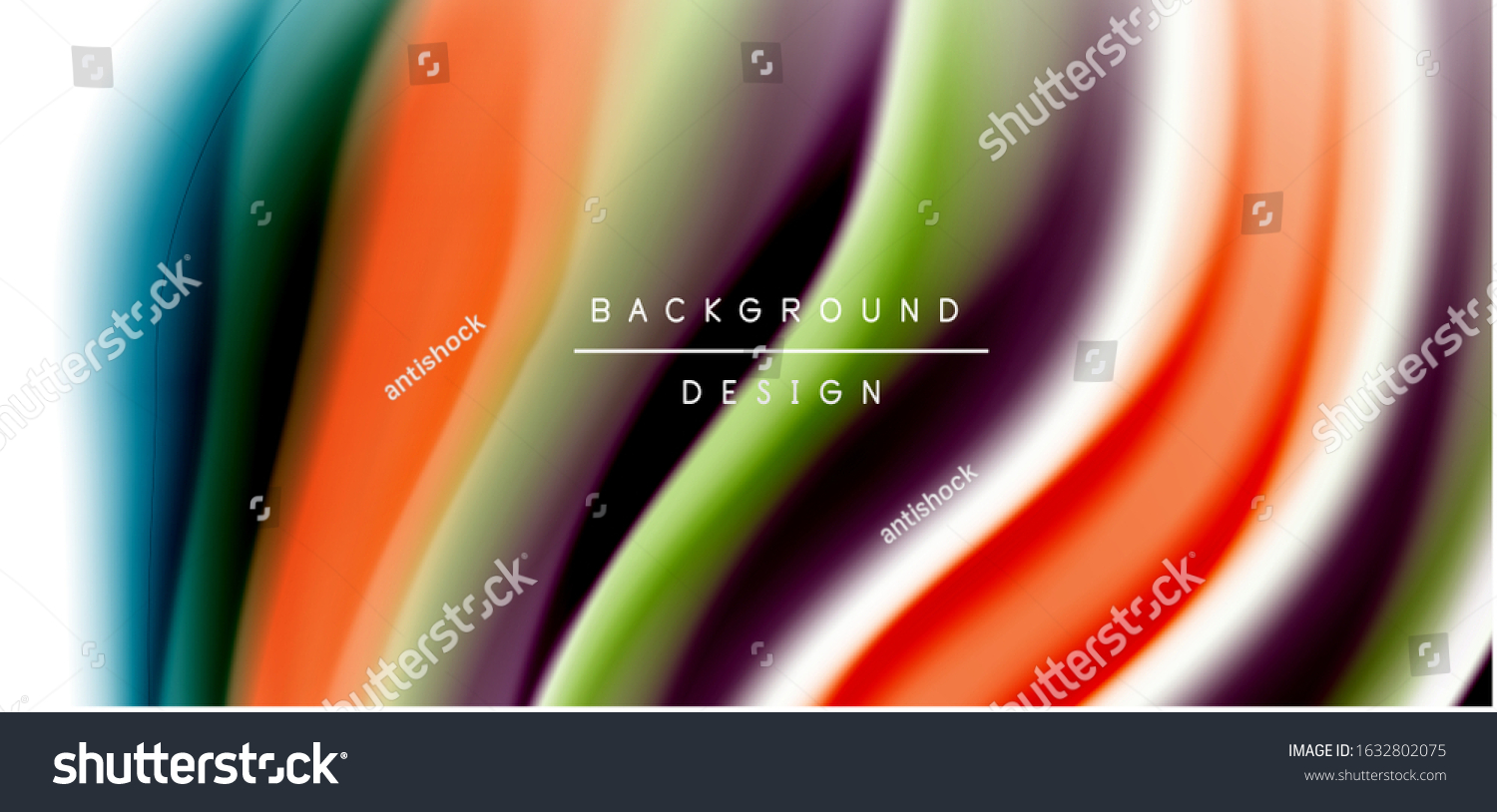 Silk smooth lines on white, liquid fluid color waves. Vector Illustrations For Wallpaper, Banner, Background, Card, Book, Illustration, landing page, cover, placard, poster, banner, flyer, design #1632802075