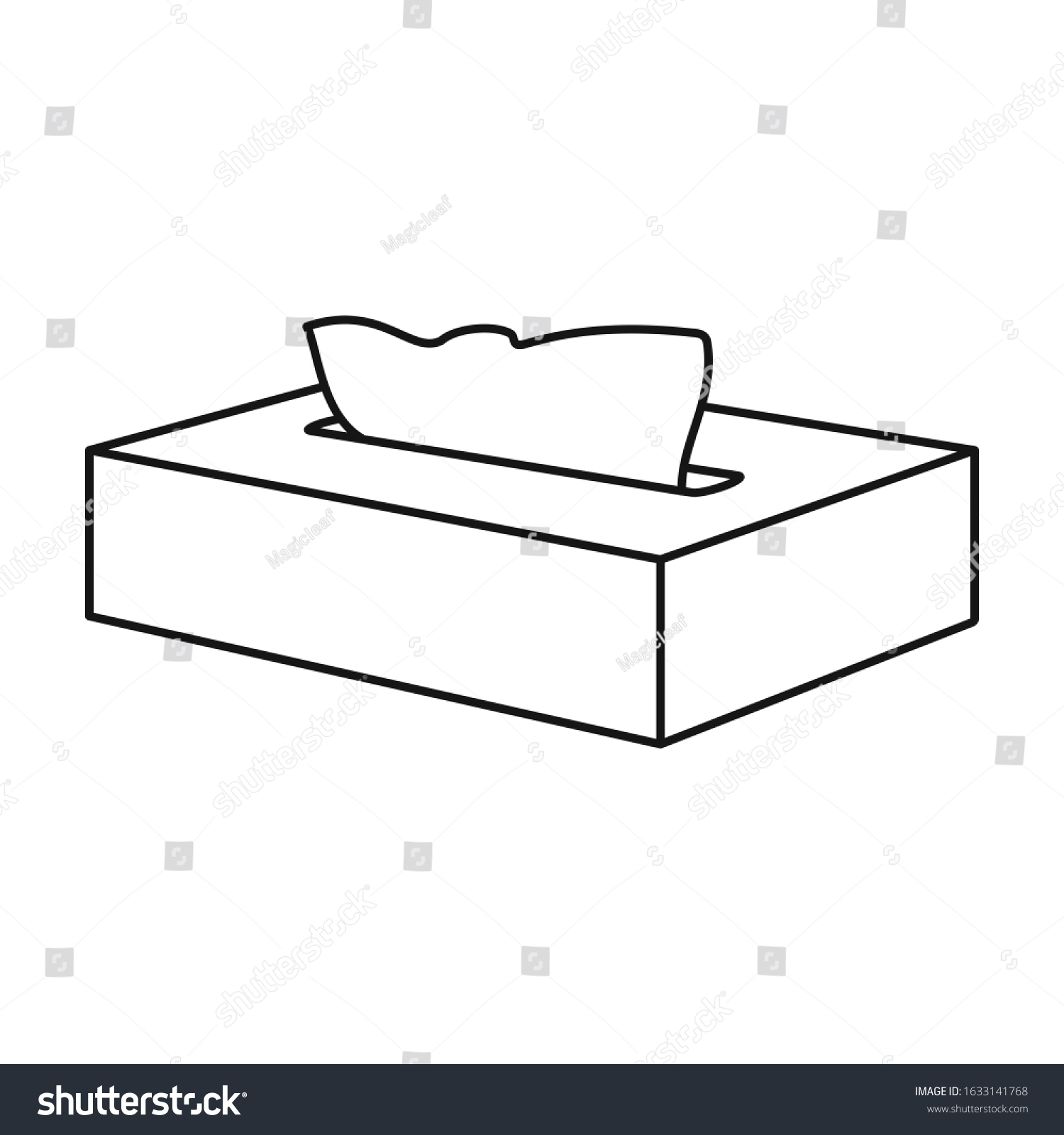 Paper of napkin vector icon.Outline,line vector - Royalty Free Stock ...