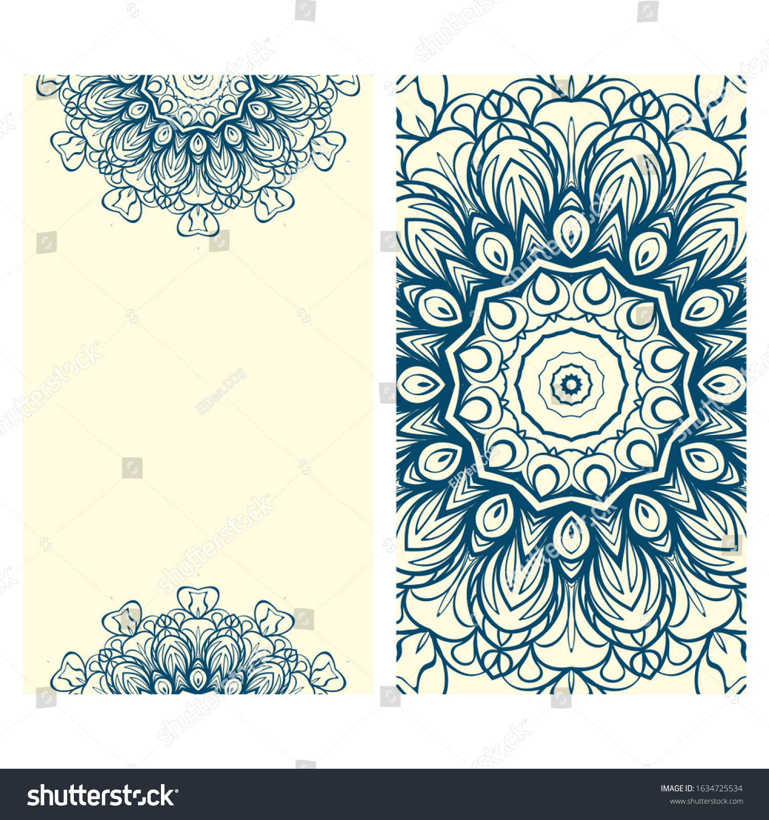 The front and rear side. mandala design elements - Royalty Free Stock ...