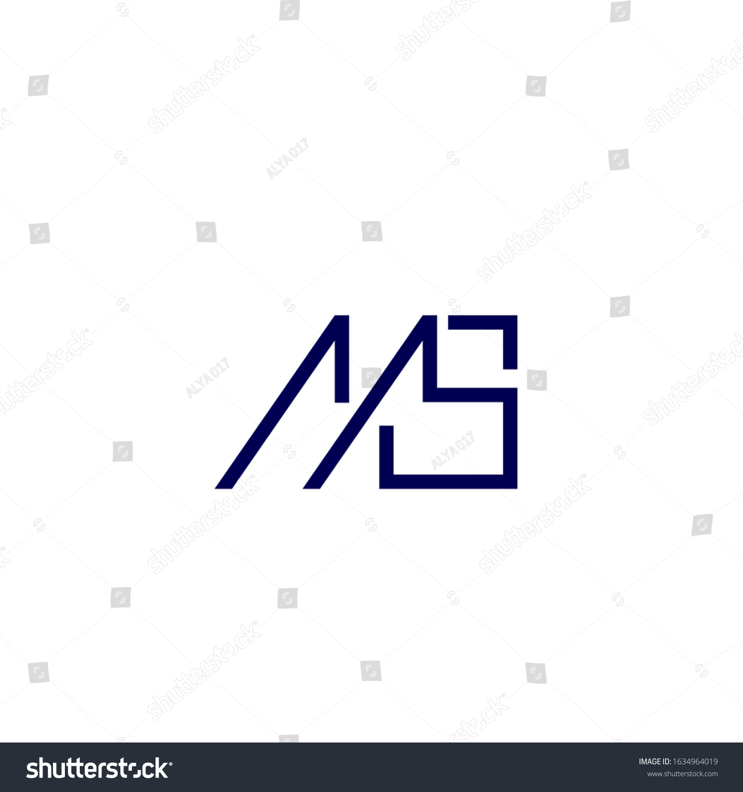 initial letter M S logo modern sign template - Royalty Free Stock ...