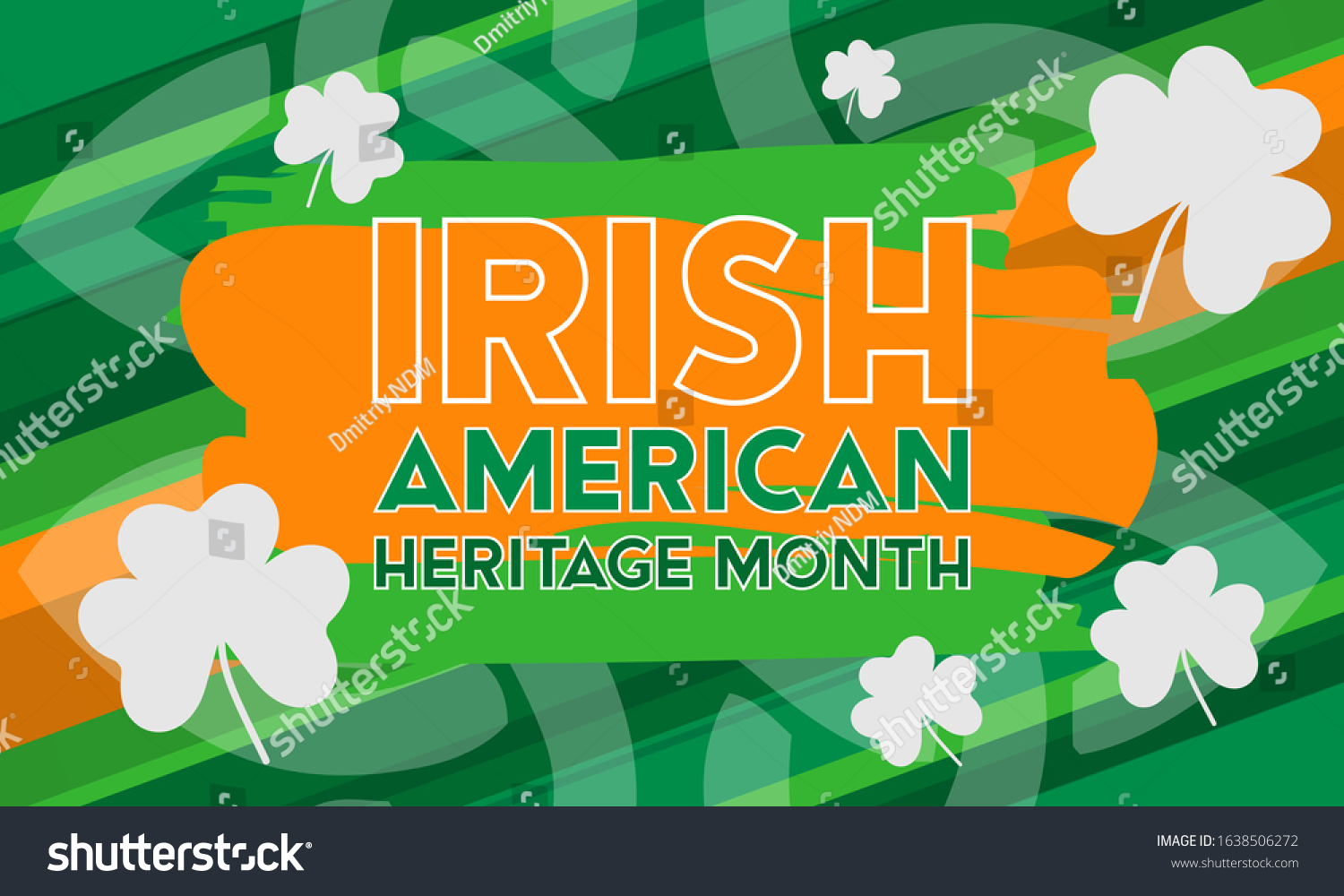 IrishAmerican Heritage Month. Celebrated all Royalty Free Stock