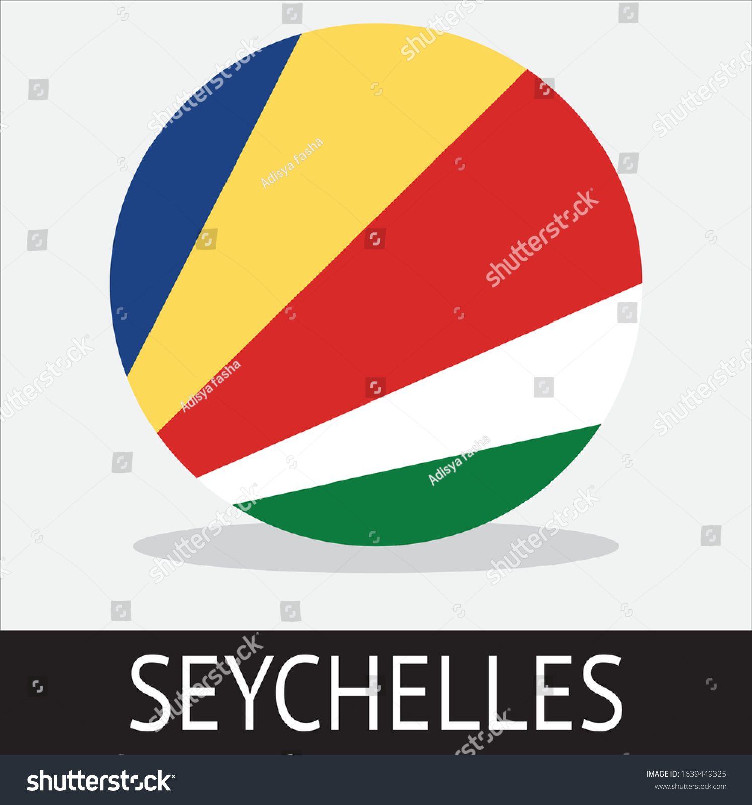 symbol of the Seychelles country flag with a - Royalty Free Stock ...