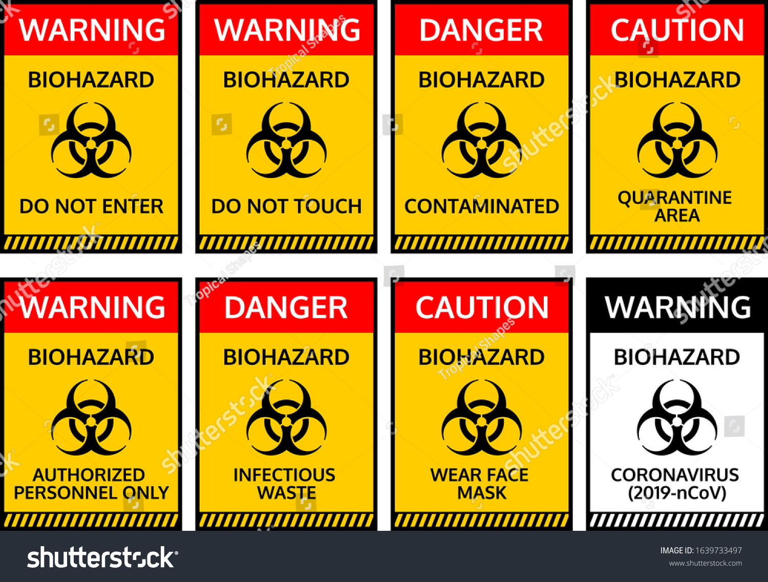 Biohazard warning messages. Do not touch, - Royalty Free Stock Vector ...