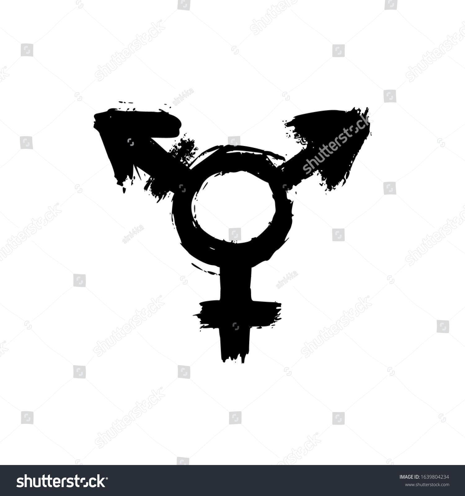 Transgender Symbol. Vector Grunge Signs LGBT. - Royalty Free Stock ...