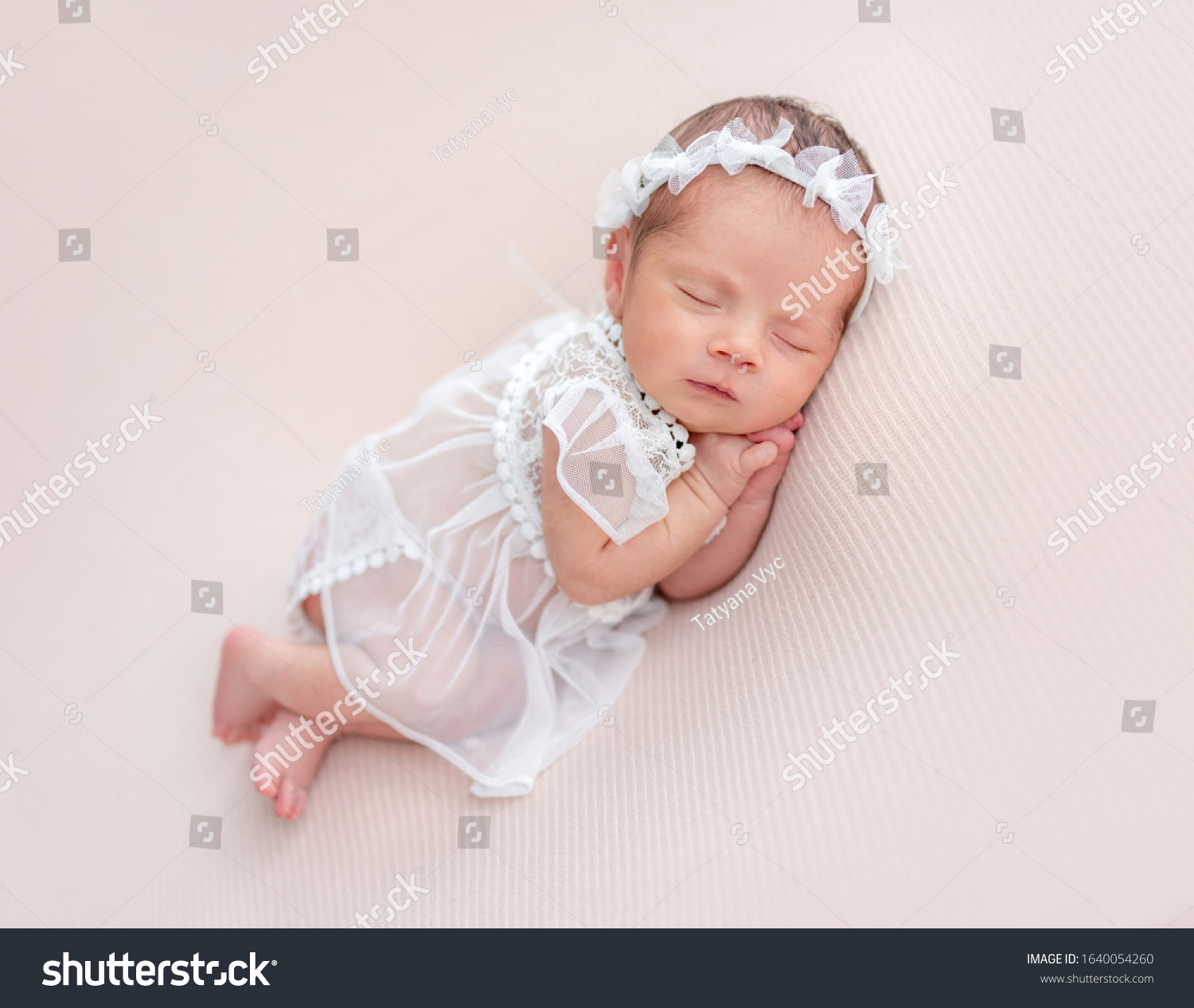 Innocent newborn angel in cute outfit #1640054260