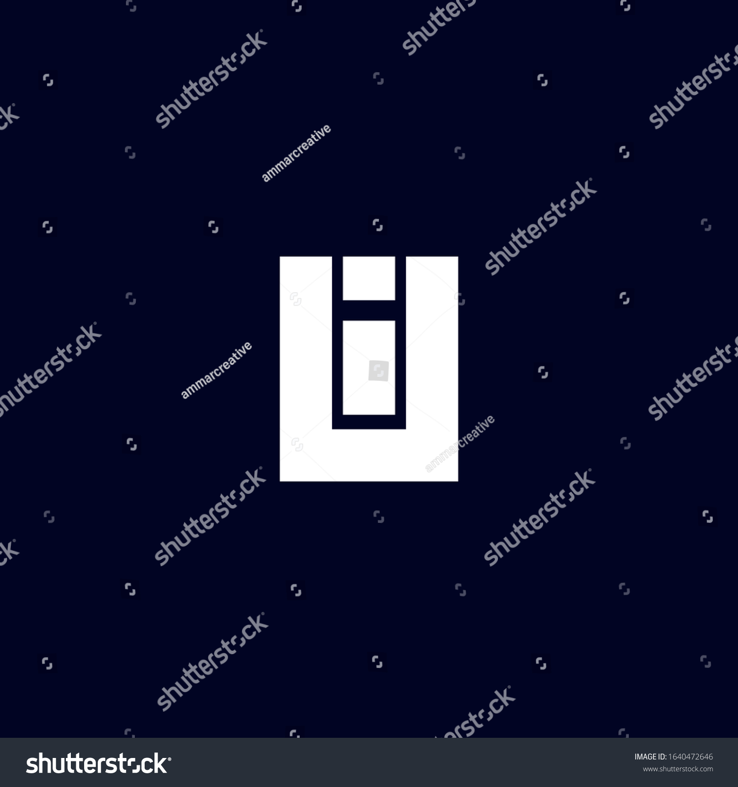 simple letter UI monogram logo - Royalty Free Stock Vector 1640472646 ...