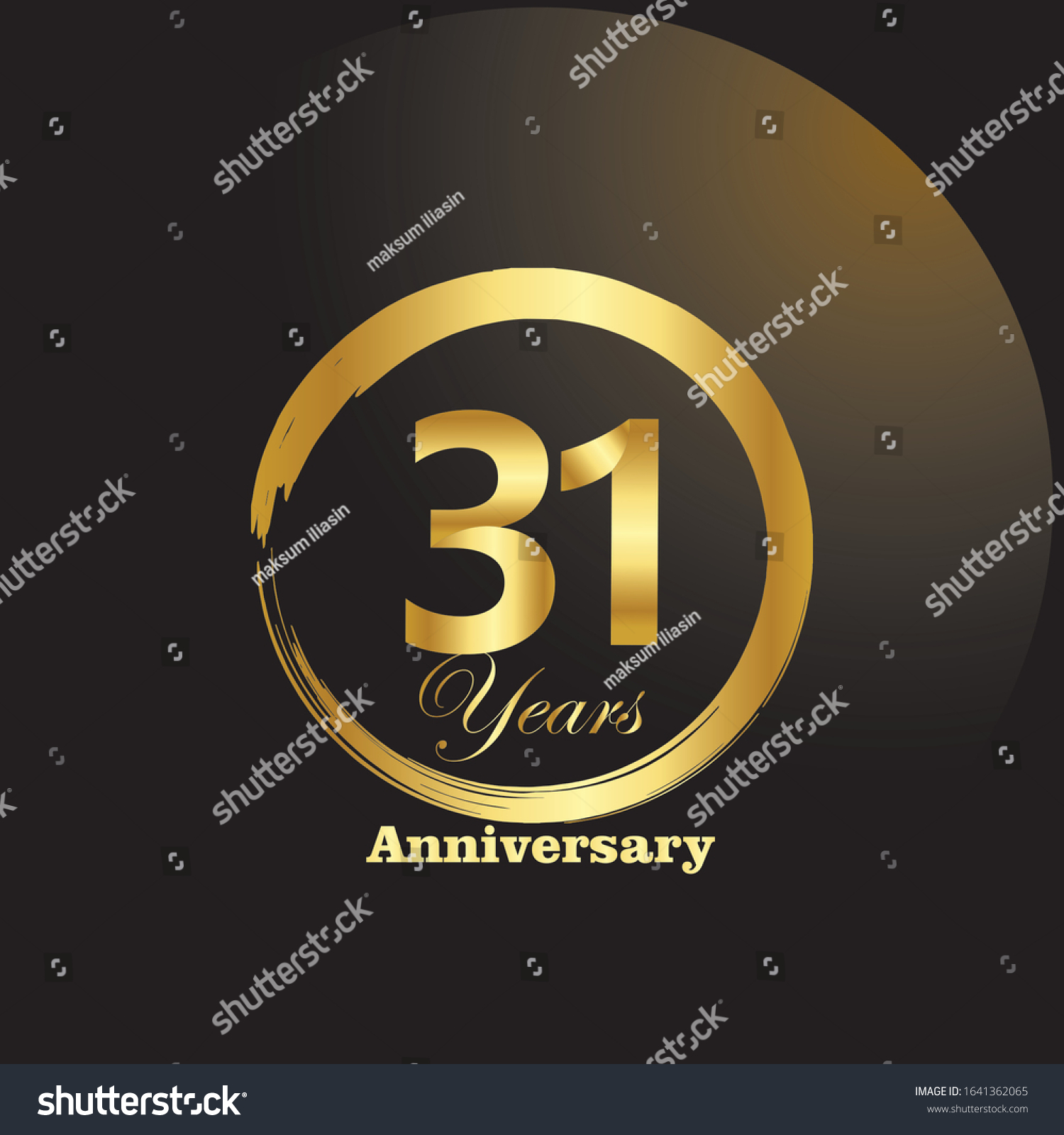 31 Year Anniversary Vector Template Design - Royalty Free Stock Vector ...