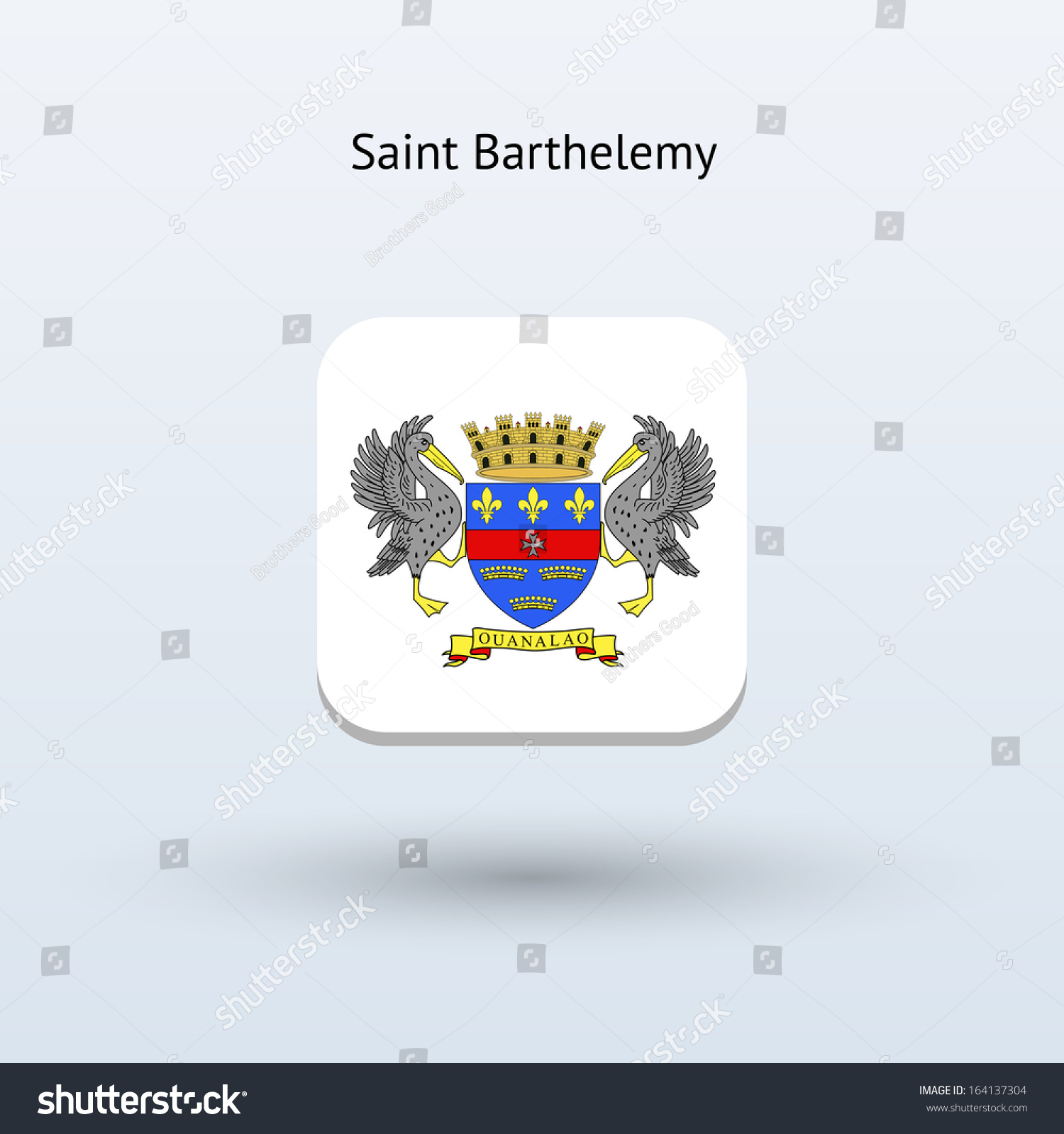 Saint Barthelemy flag icon. Vector illustration. - Royalty Free Stock ...