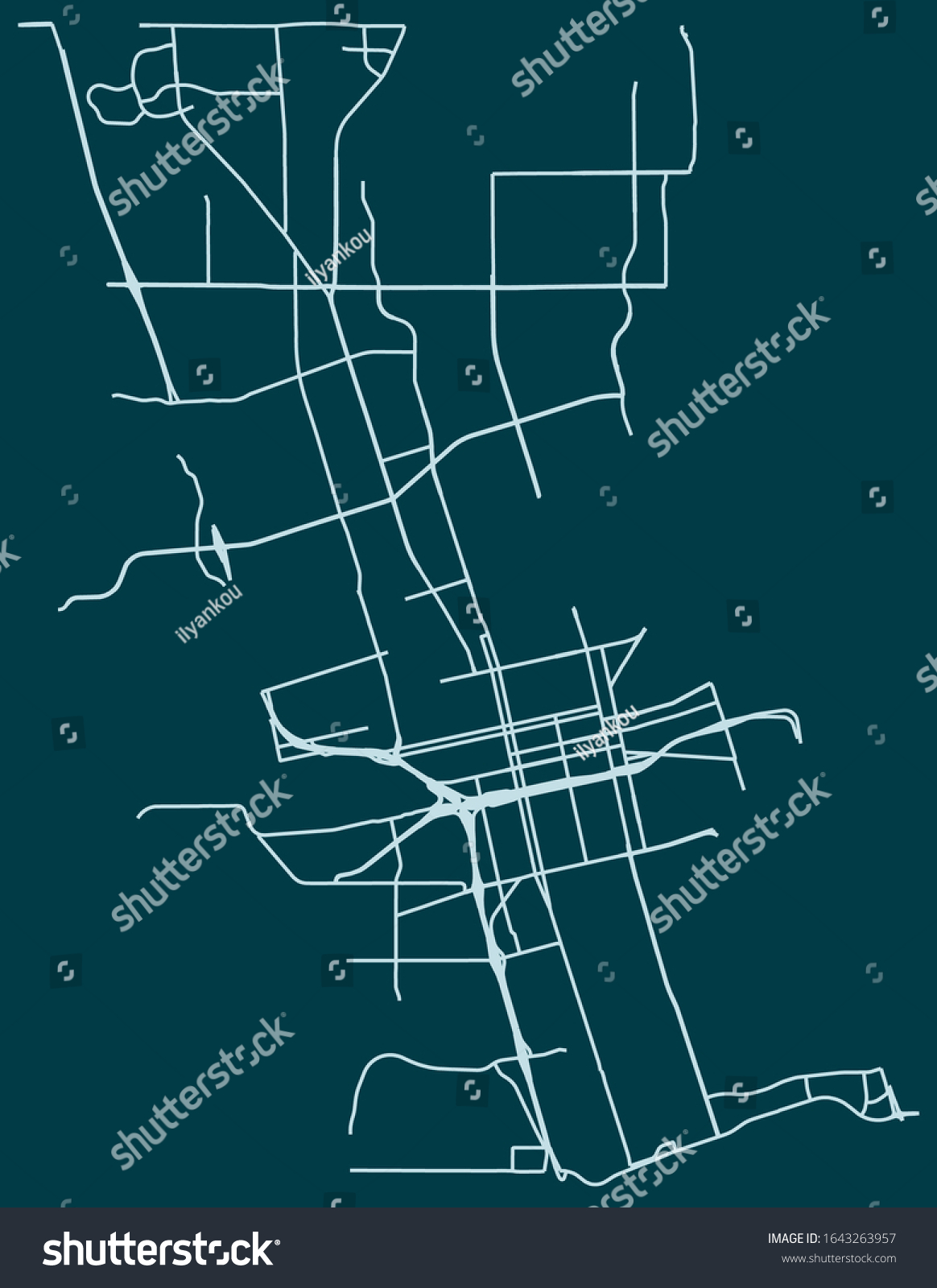 Road Map Of Stockton California United States Royalty Free Stock   Avopix 1643263957 