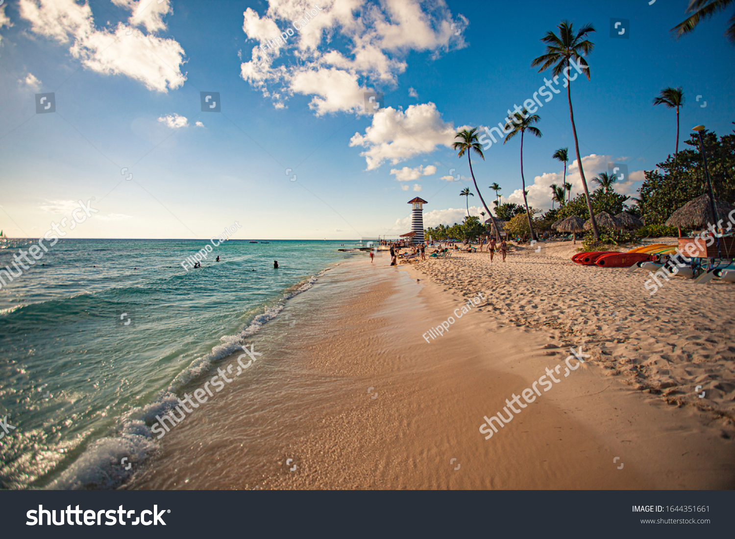 Dominicus Beach detail at sunset, Dominican republic #1644351661