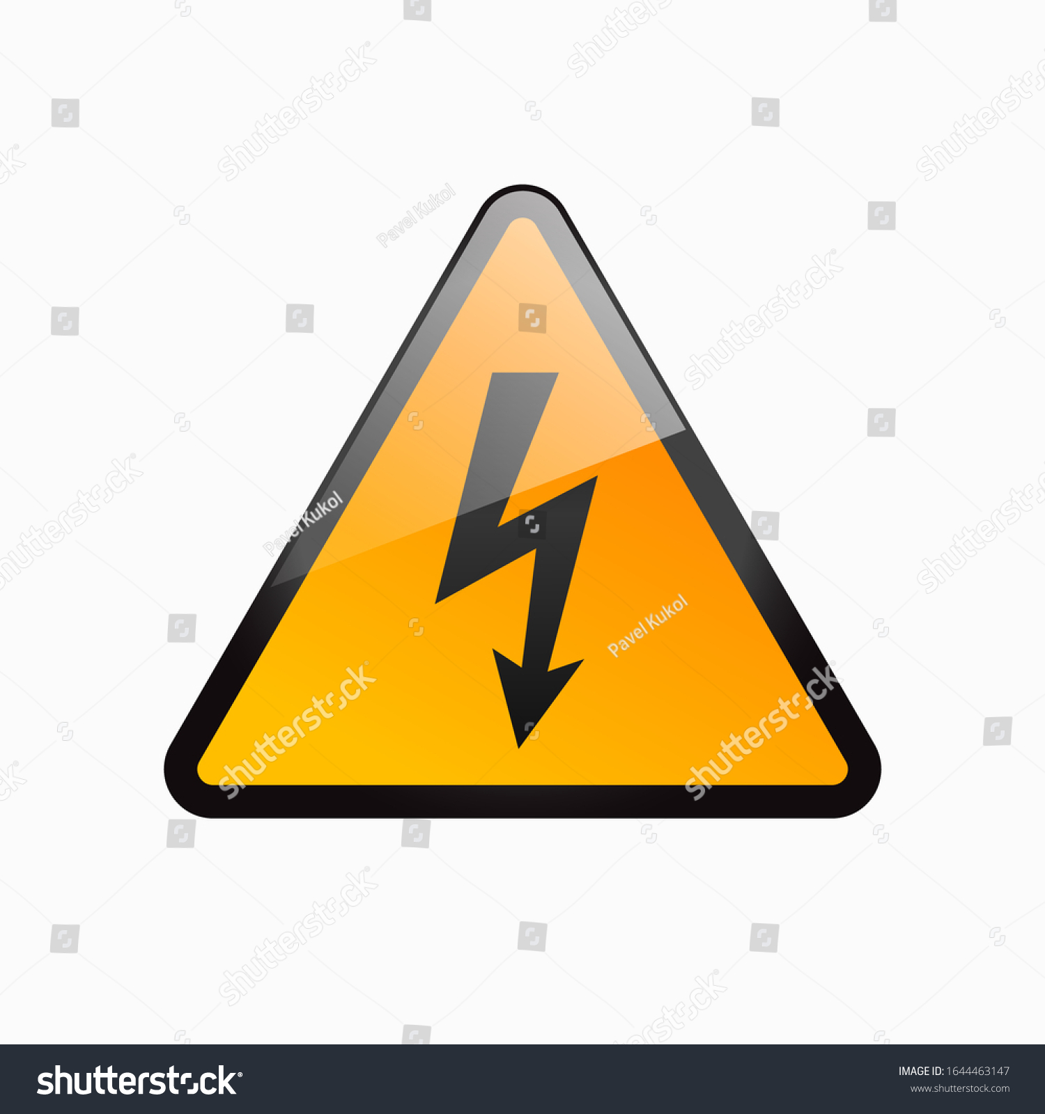 High voltage Electric Attention, danger, caution - Royalty Free Stock ...