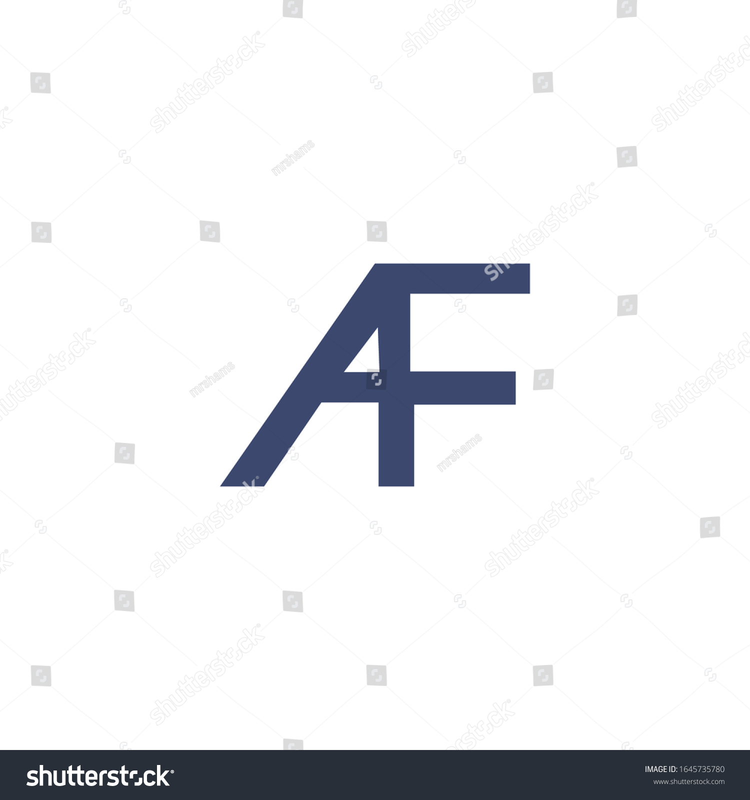 Initial letter af or fa logo design template - Royalty Free Stock ...