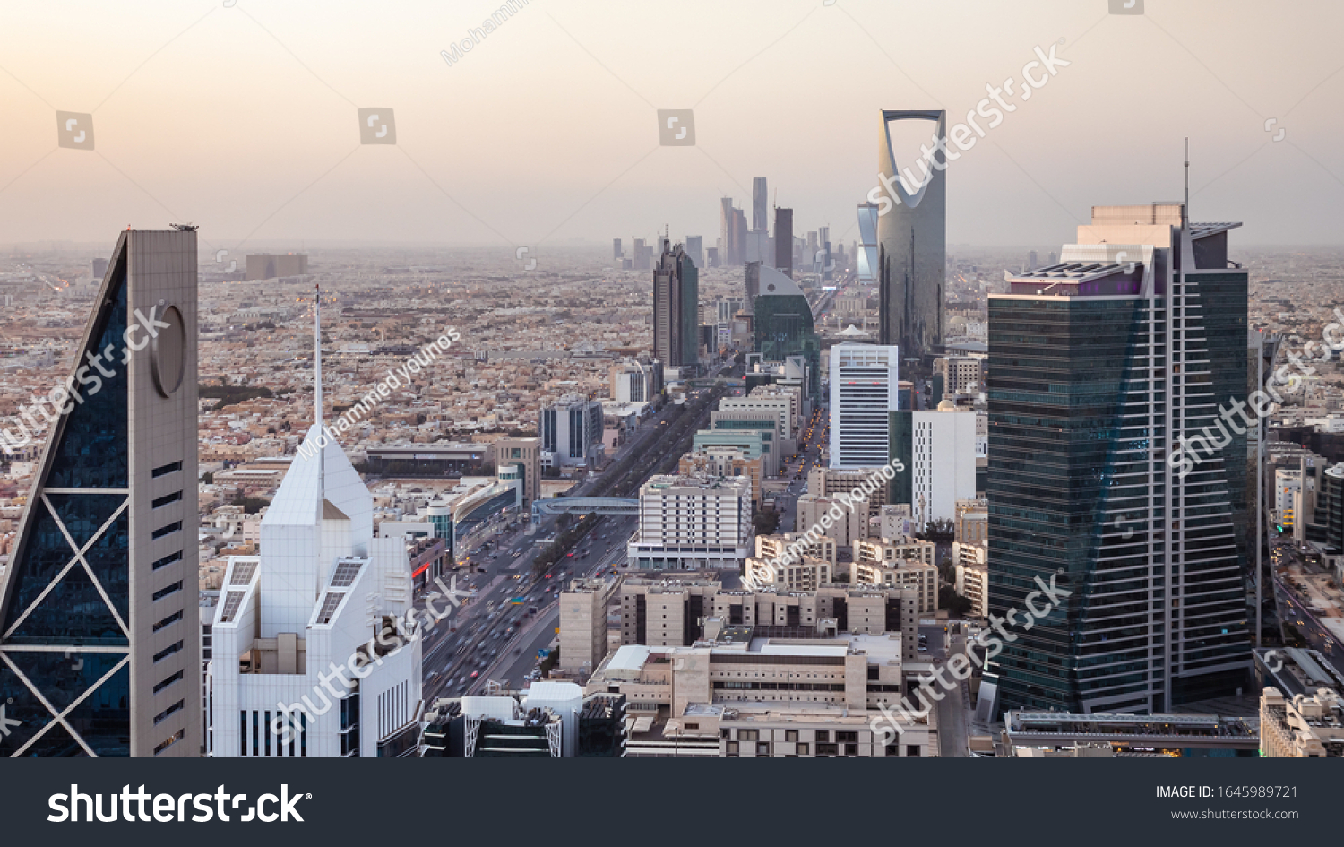 Kingdom of Saudi Arabia Landscape by day - Riyadh Tower Kingdom Center - Kingdom Tower - Riyadh skyline - Riyadh by day #1645989721
