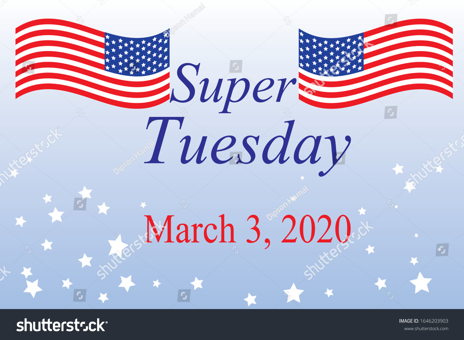 Super Tuesday vector with american flags - Royalty Free Stock Vector ...