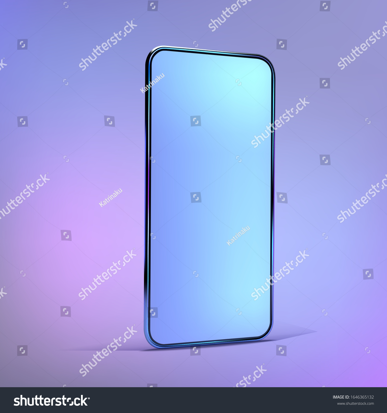 3D realistic colorful smartphone mockup. Template for infographics and UI design. Phone frame with blank display isolated templates. Vector cell phone concept #1646365132