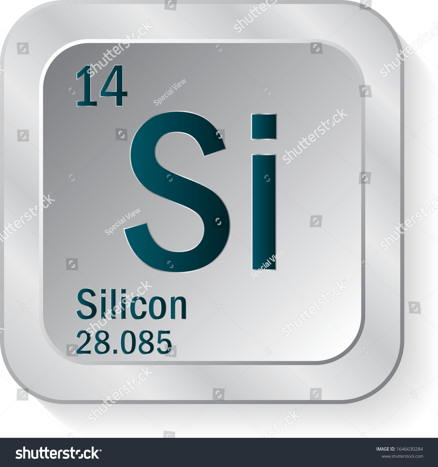 Silicon or Si periodic table element icon on - Royalty Free Stock ...