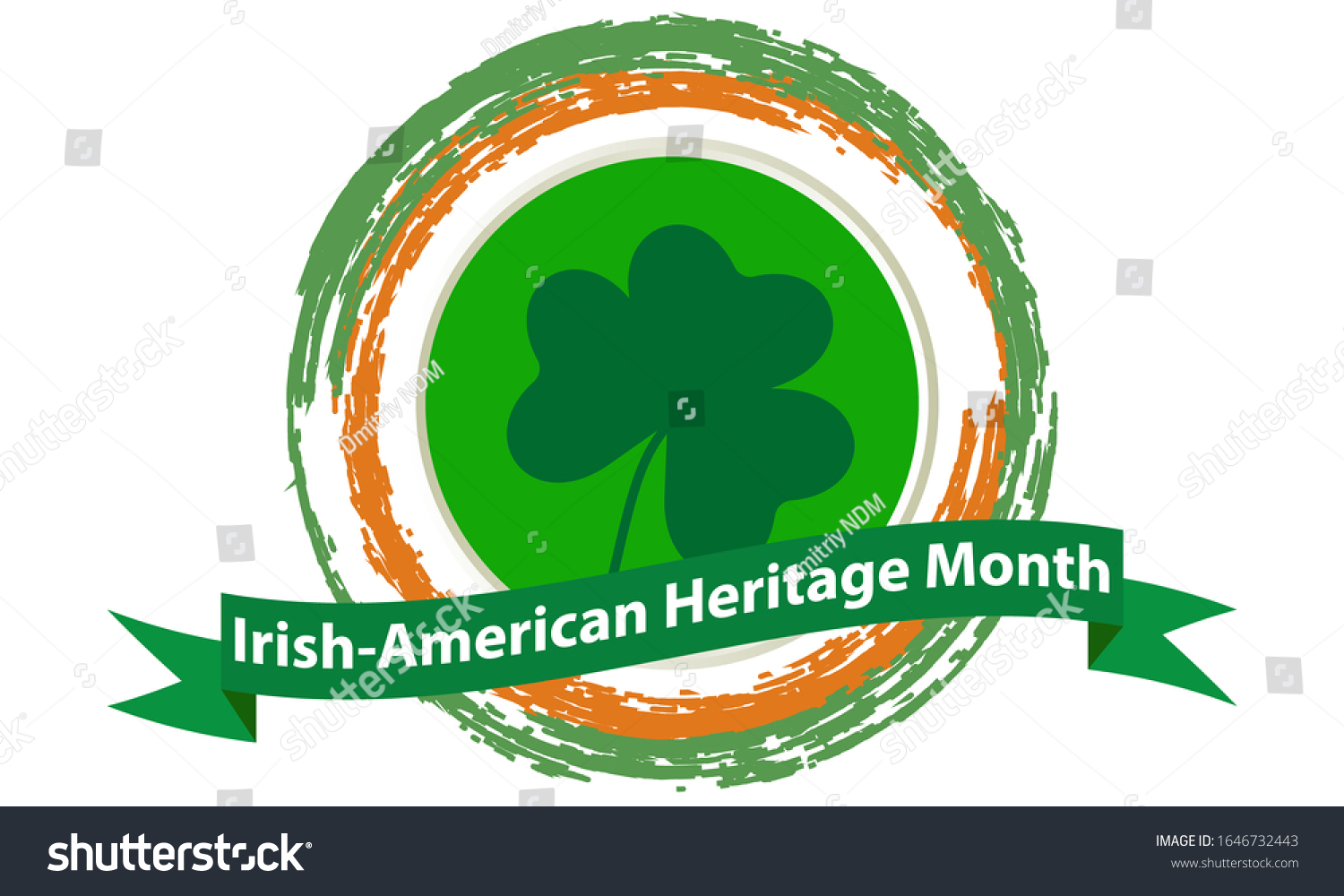 IrishAmerican Heritage Month. Celebrated all Royalty Free Stock