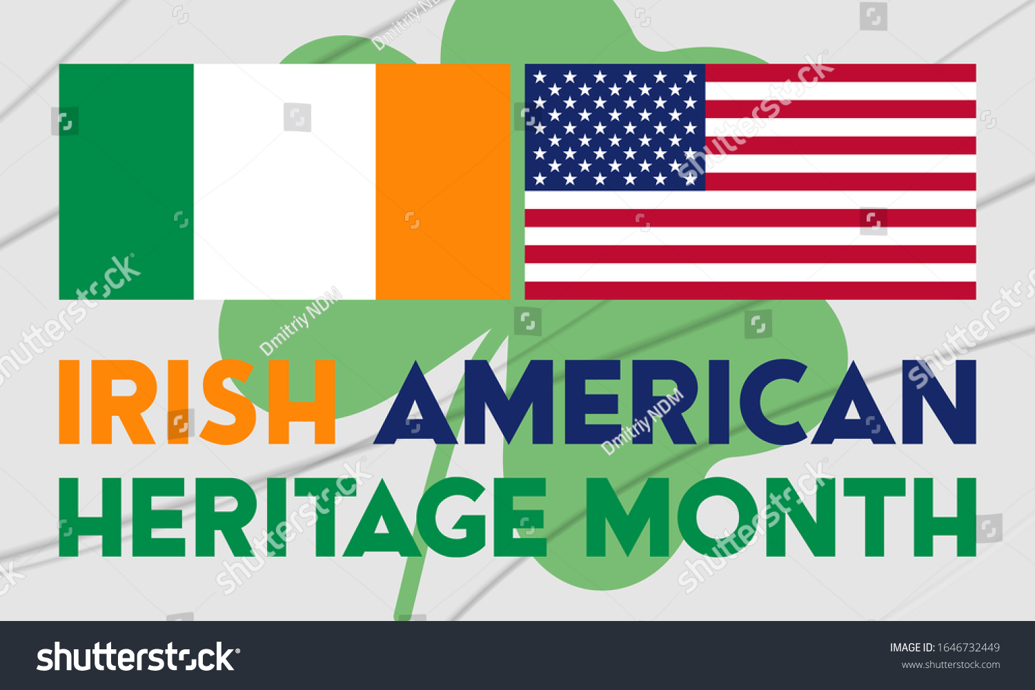 IrishAmerican Heritage Month. Celebrated all Royalty Free Stock