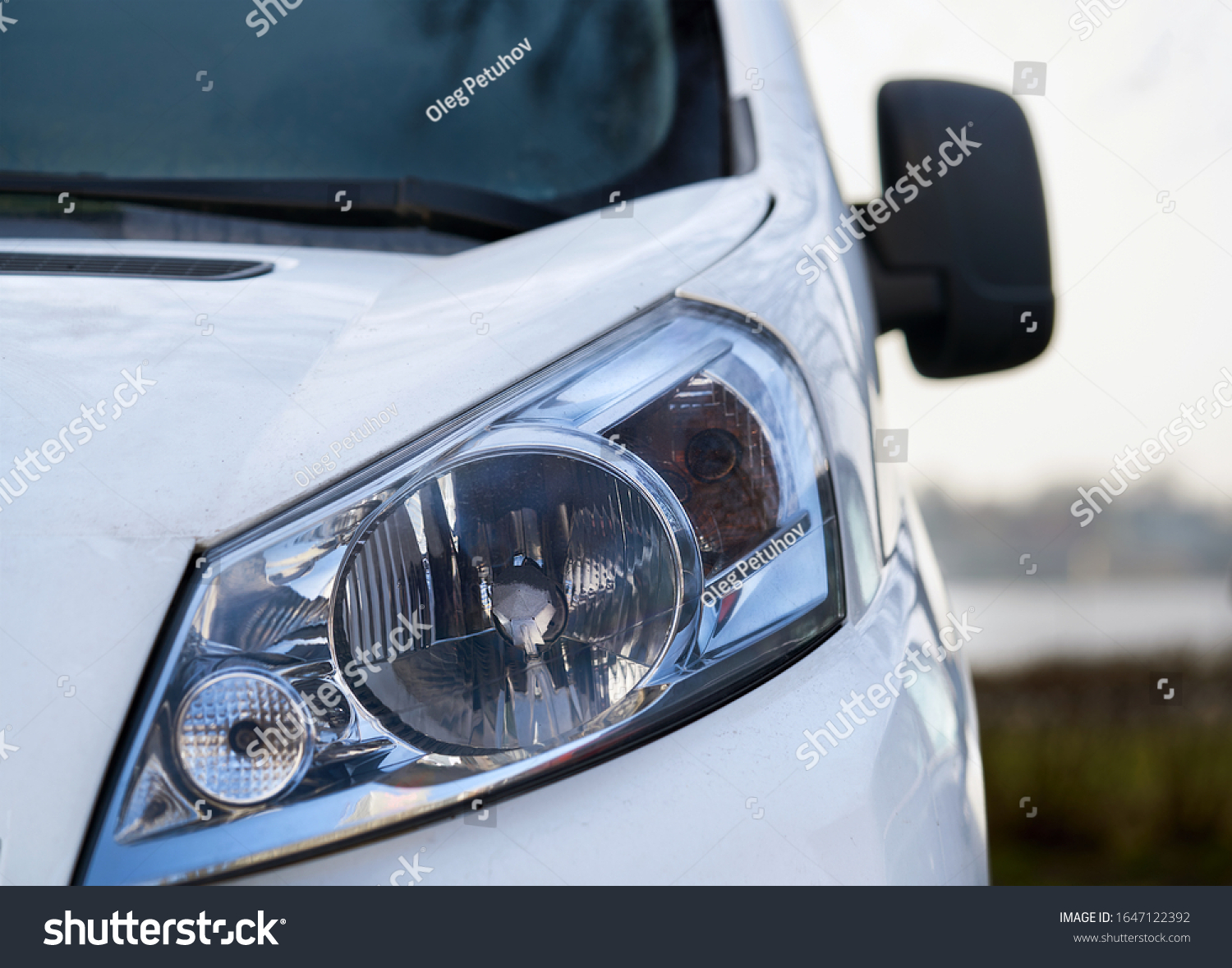 headlight of modern prestigious car close up. #1647122392