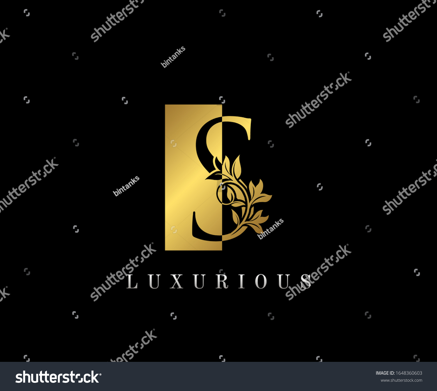 Elegant S Luxury Logo Icon, Vintage Gold S - Royalty Free Stock Vector ...