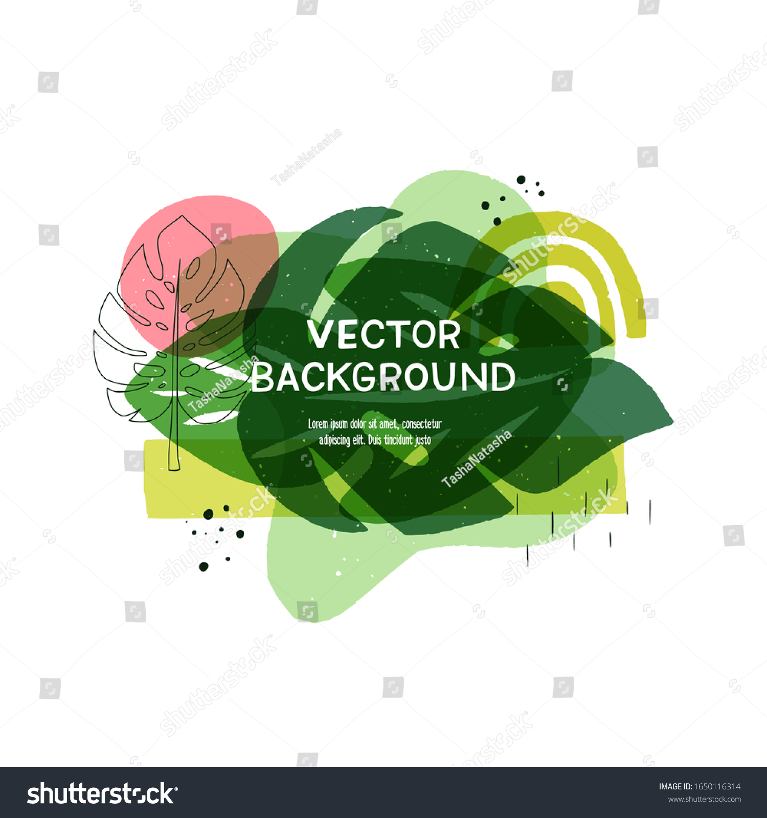 Modern Liquid Blobs Layout With Hand Drawn Royalty Free Stock Vector