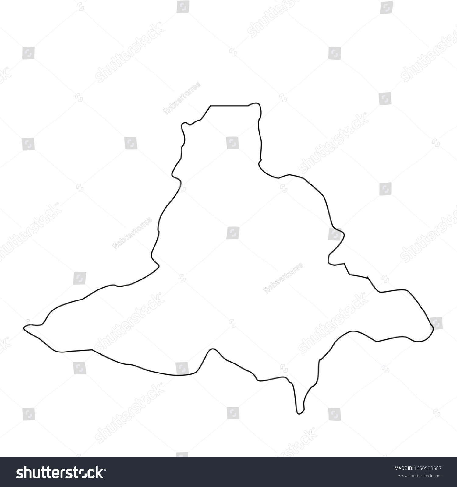 map of southern moravia region in country of - Royalty Free Stock ...