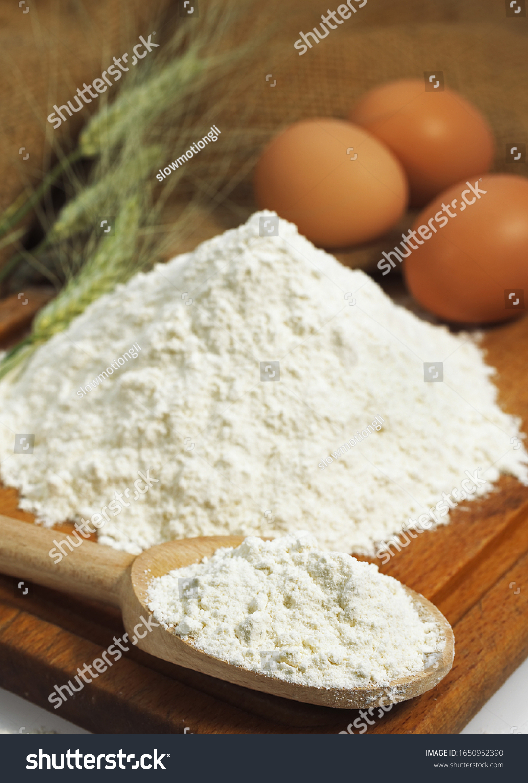Wheat Flour and Eggs,  Ingredients for Cake Recipe   #1650952390