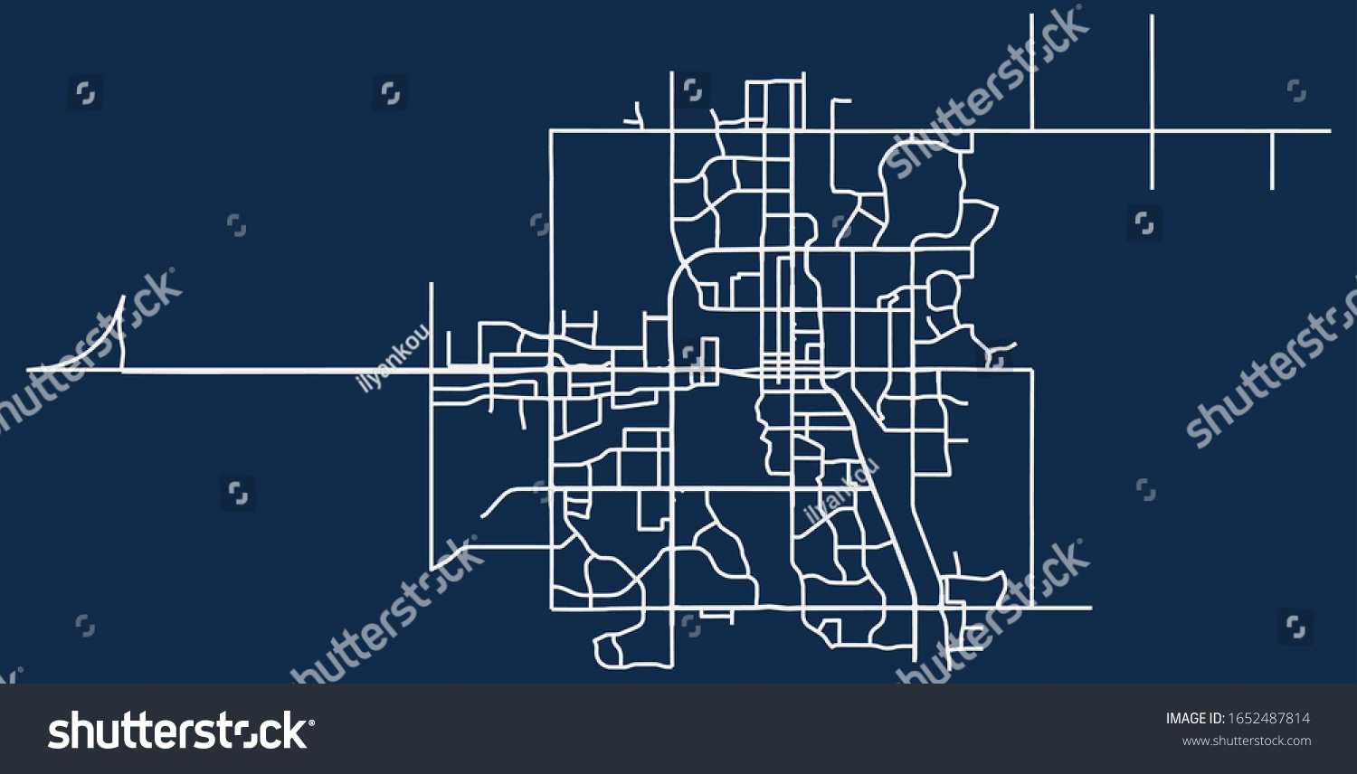 Street Vector Map Of Grande Prairie Alberta Royalty Free Stock   Avopix 1652487814 