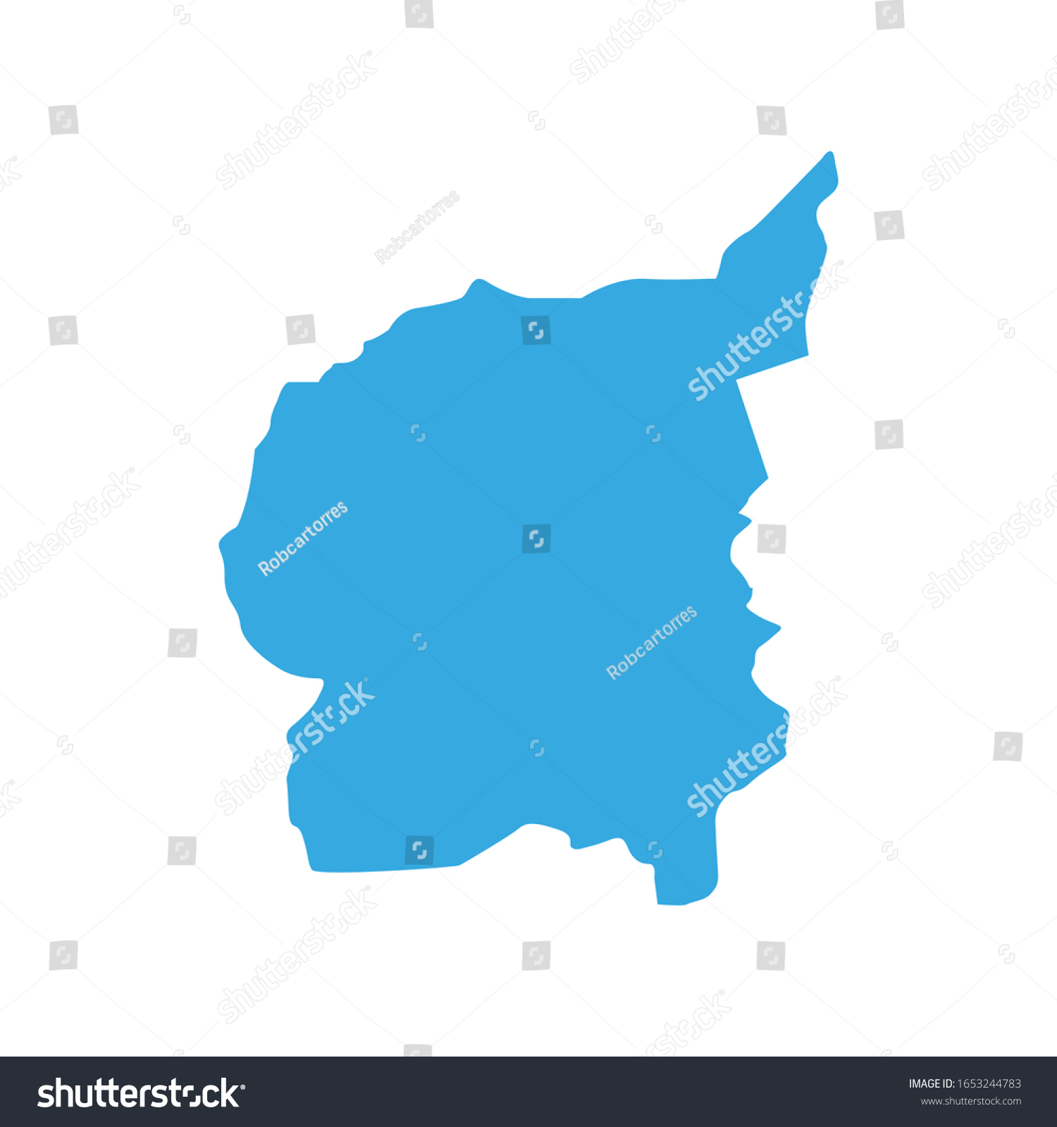 ouham region map country of central african - Royalty Free Stock Vector ...