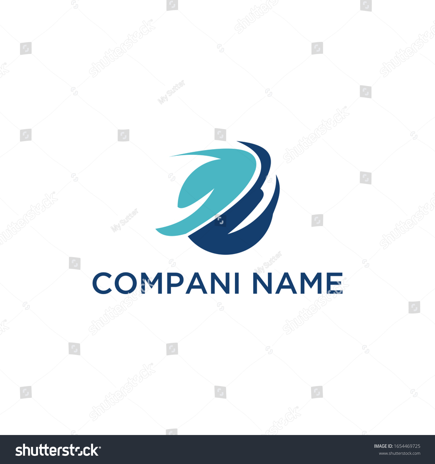 modern and minimalist ocean logo - Royalty Free Stock Vector 1654469725 ...