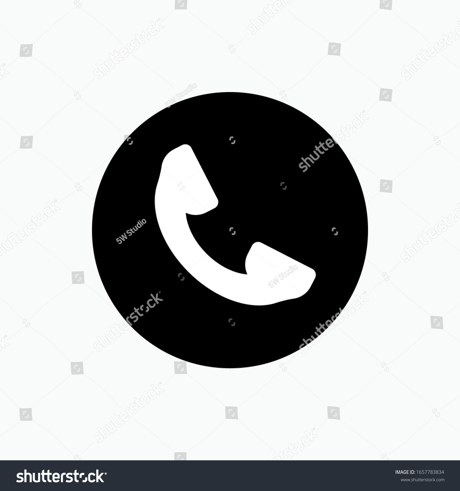 Phone Icon. Calling Sign - Communication Symbol - Royalty Free Stock ...