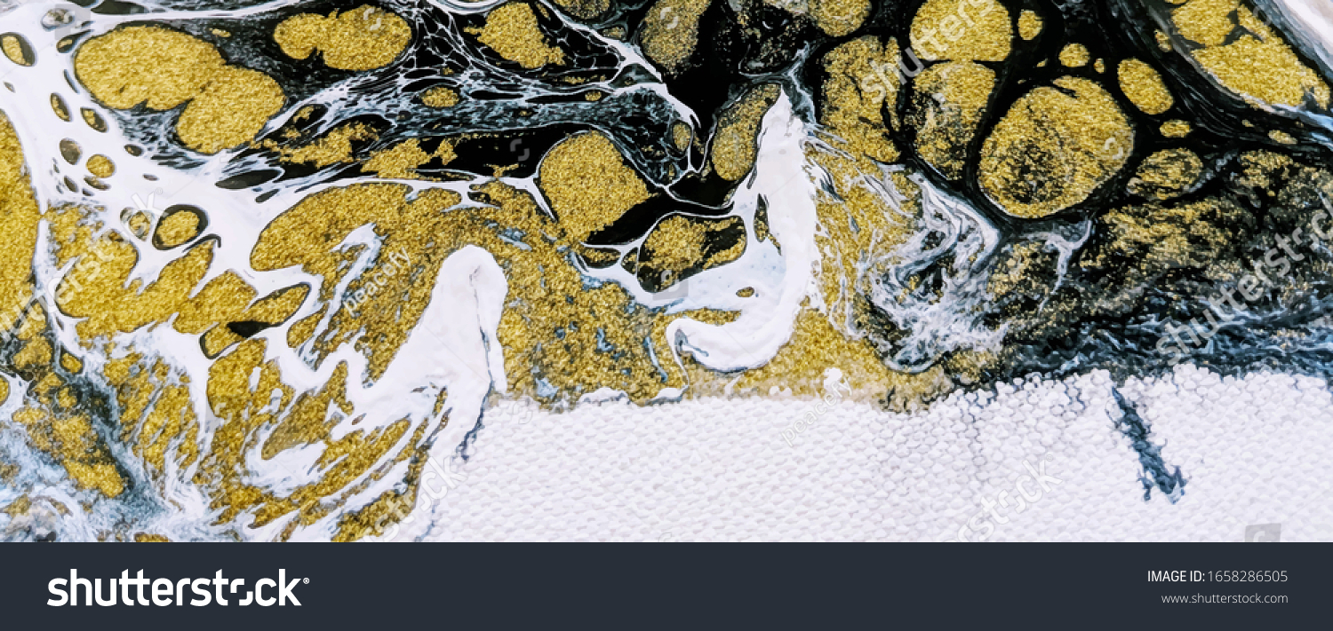 ิblack and white with golden watercolour abstract grunge background  #1658286505
