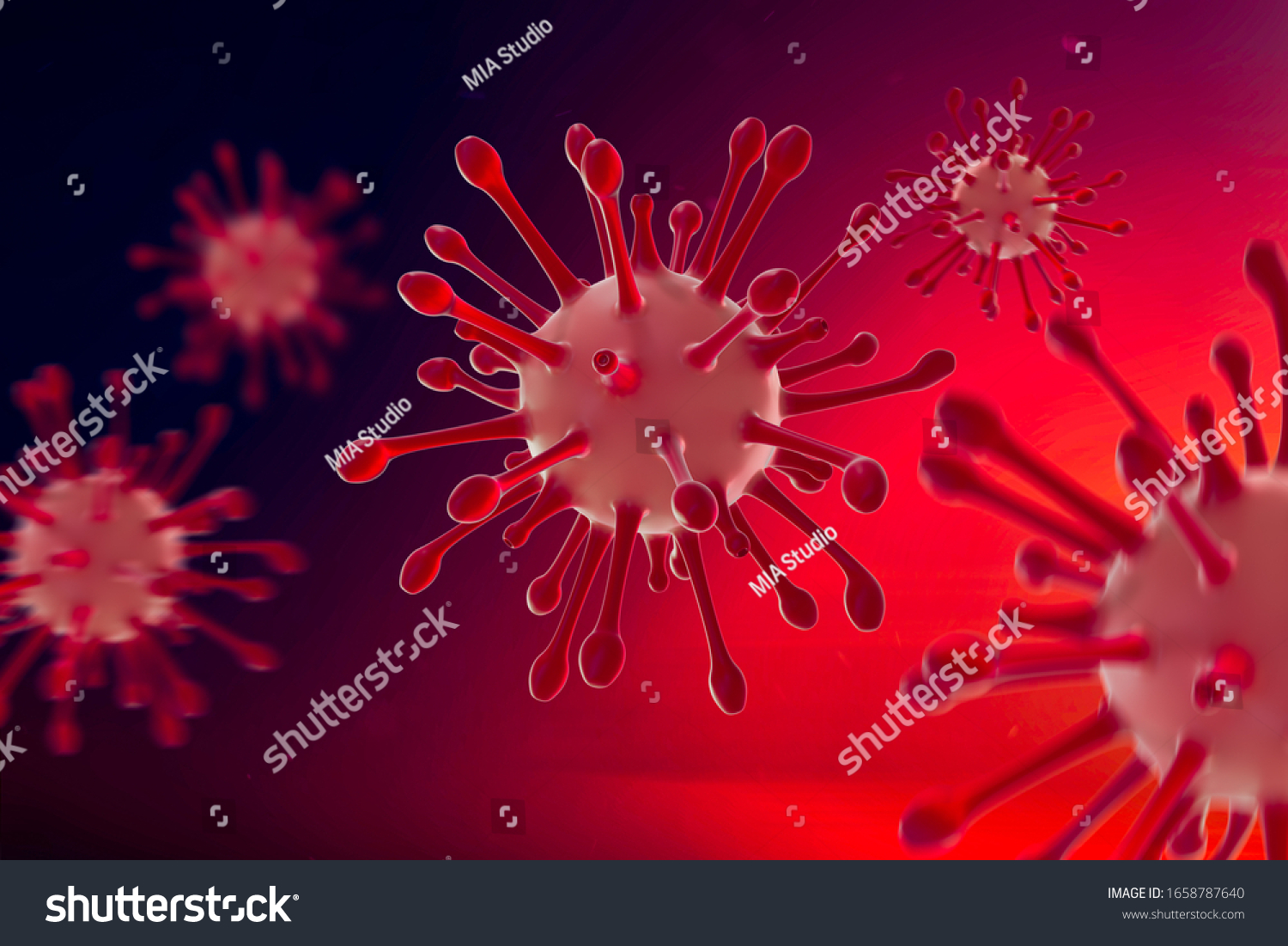 Image of Flu COVID-19 virus variant Coronavirus Covid-19 influenza banner background.Pandemic medical health cell as a 3D render.vaccine corona virus delta plus.India.Uk.Omicron.monkeypox virus. #1658787640