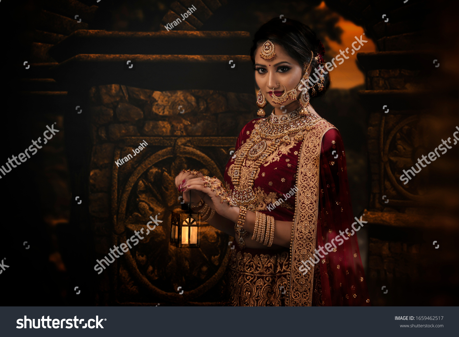 Young Indian Woman in Bridal wear and make-up #1659462517