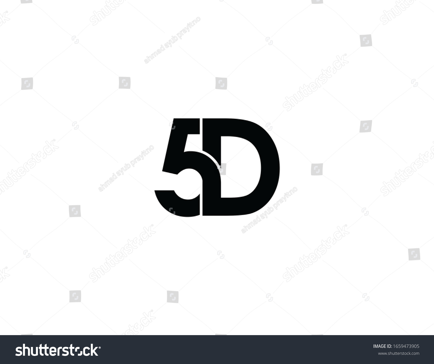 5d original monogram logo design - Royalty Free Stock Photo 1659473905 ...