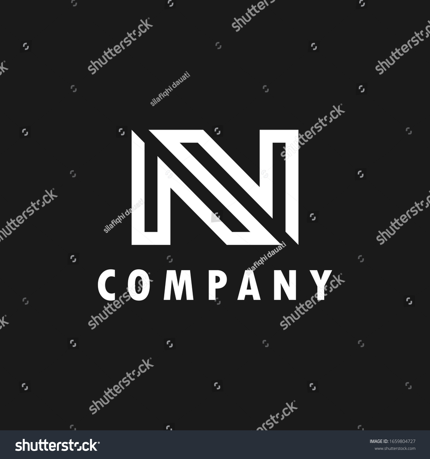 logo inspiration: the letter N is designed using - Royalty Free Stock ...