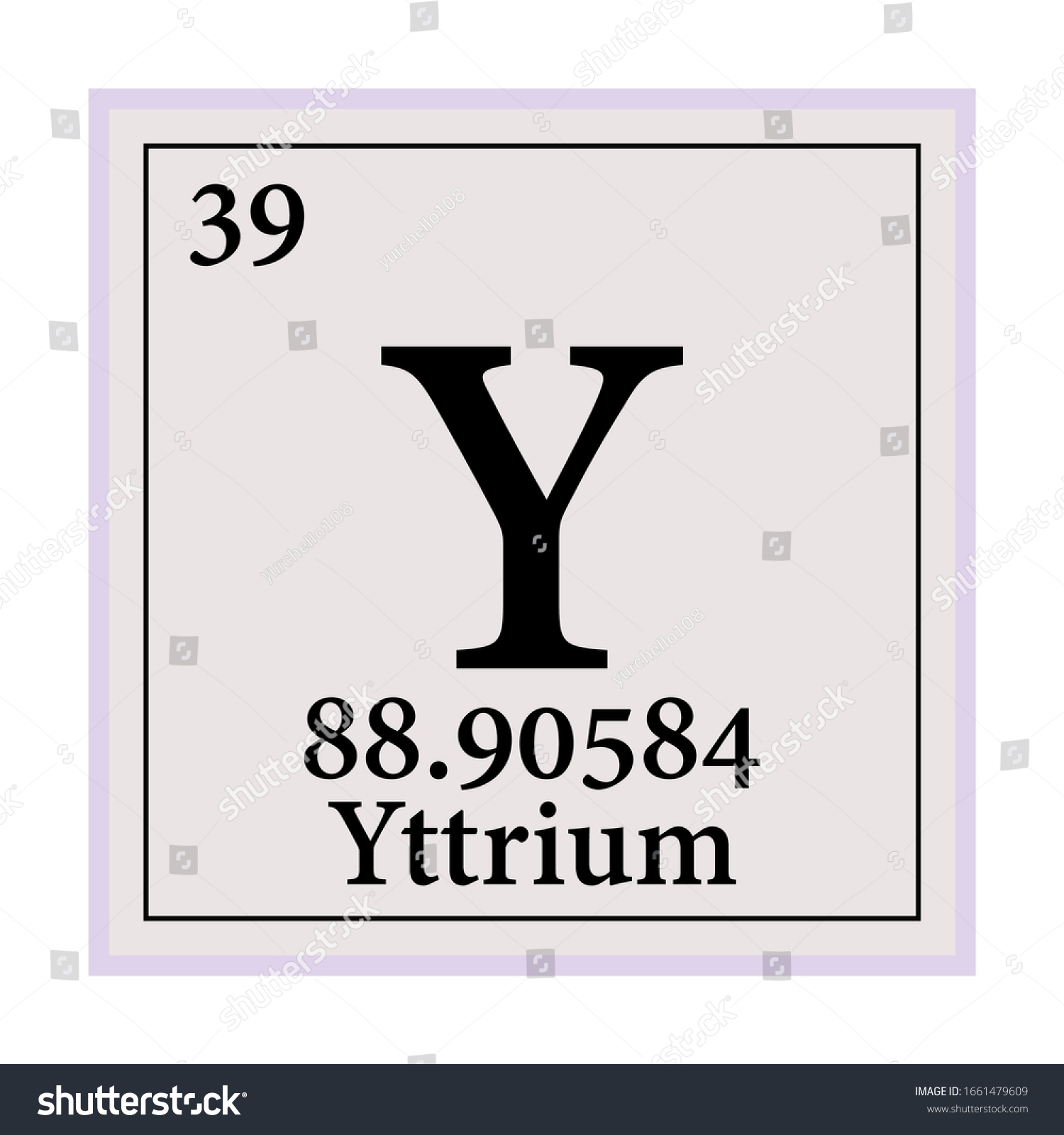 Yttrium Periodic Table of the Elements Vector - Royalty Free Stock ...