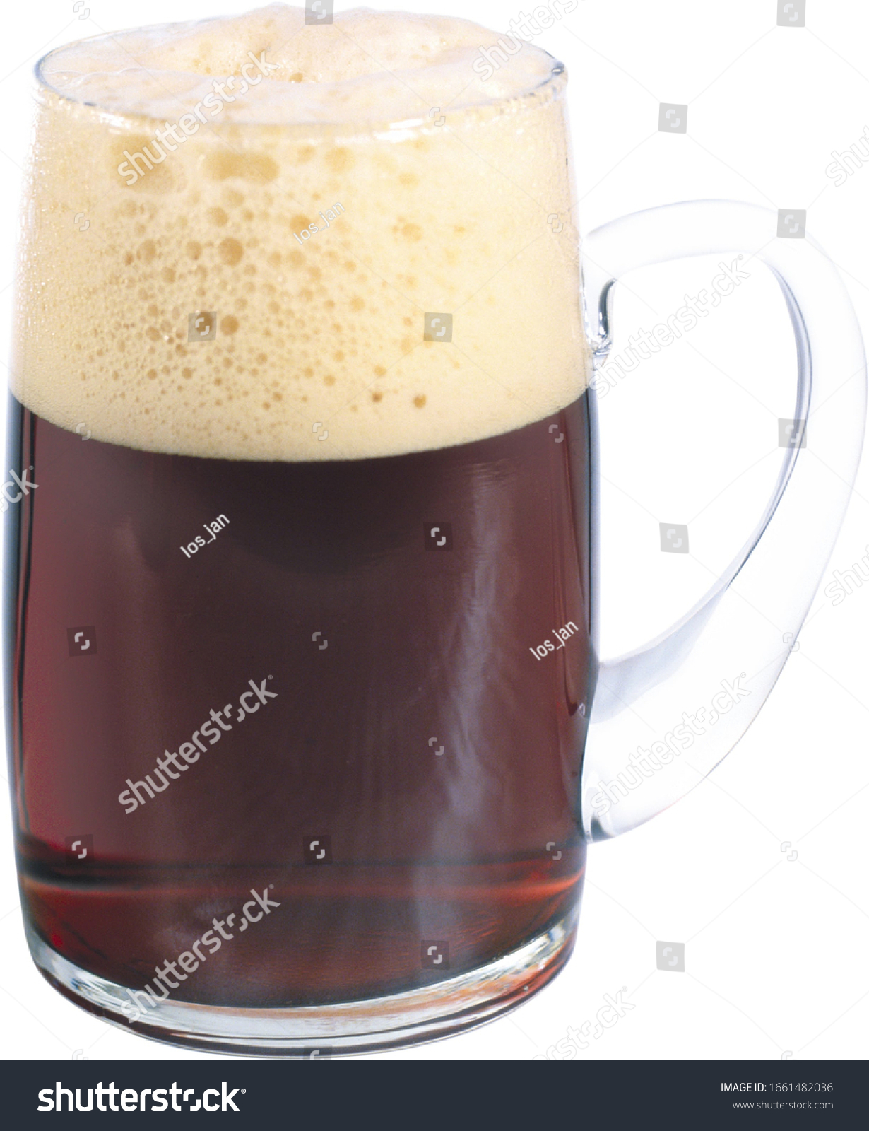 a glass of kvass close-up on a white background #1661482036