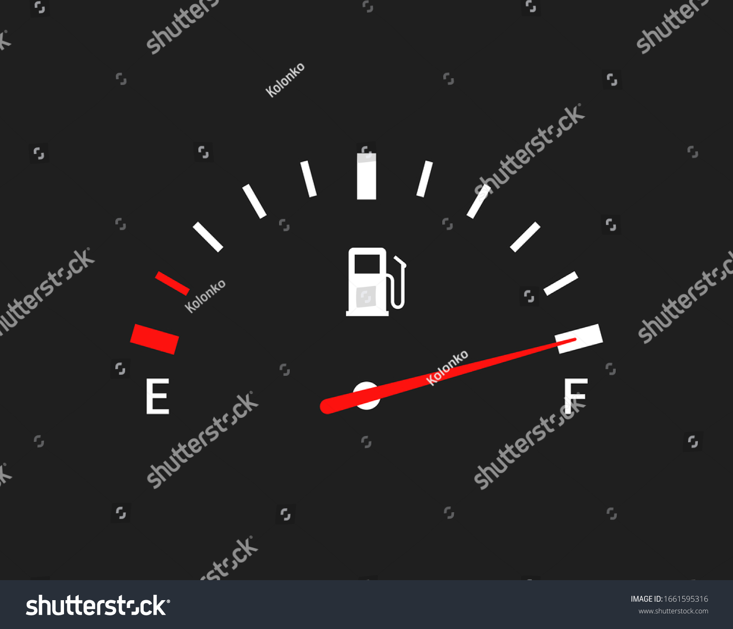 Fuel indicators gas meter. Gauge vector tank full icon. Car dial petrol gasoline dashboard #1661595316