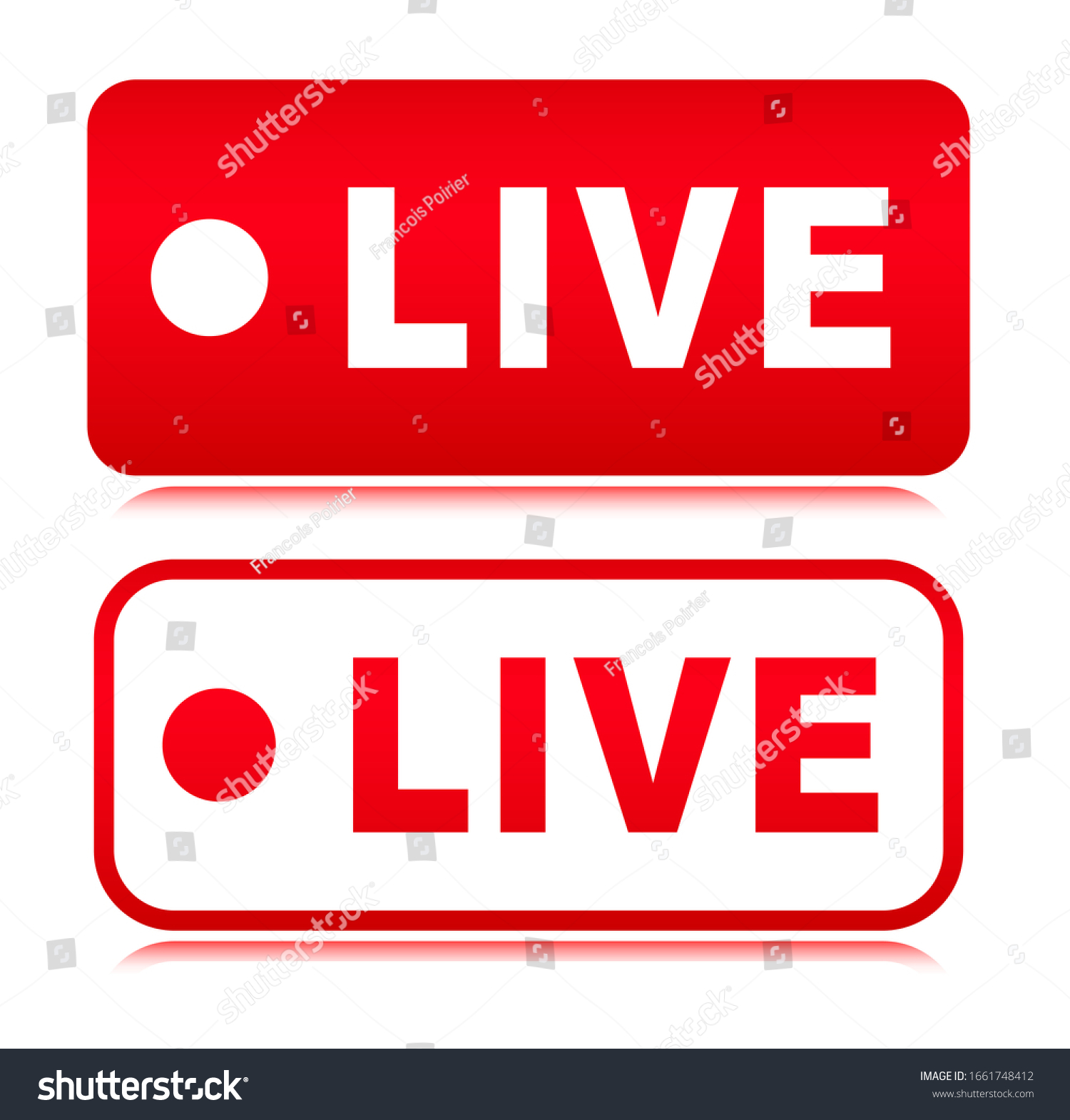 Vector live symbol icon design - Royalty Free Stock Vector 1661748412 ...