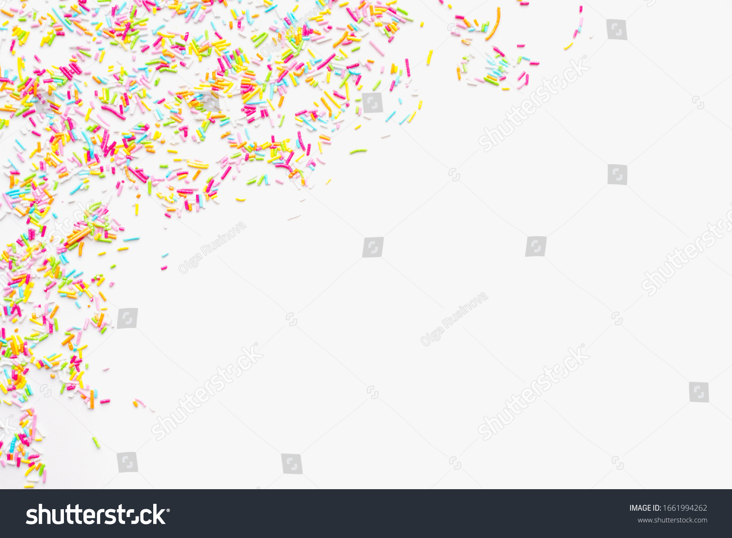 colored sprinkles, sprinkle for Easter cake on a white background, color background #1661994262