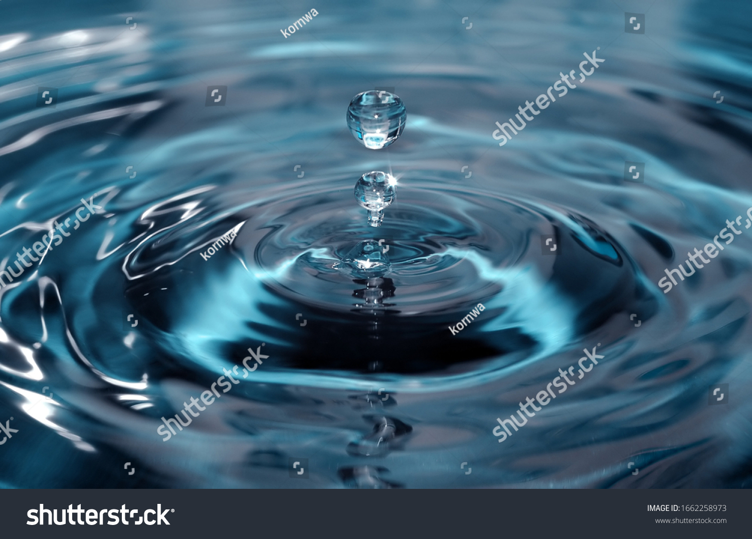 Isolated one or two water drops #1662258973