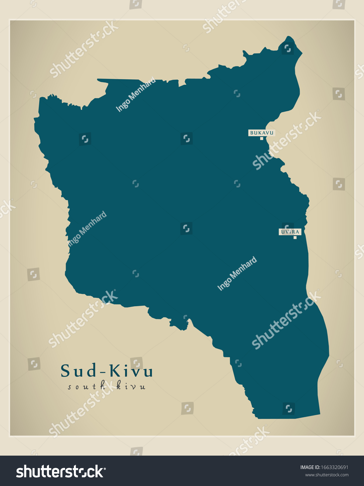 Modern Map - Sud-Kivu province map of DR Congo - Royalty Free Stock ...